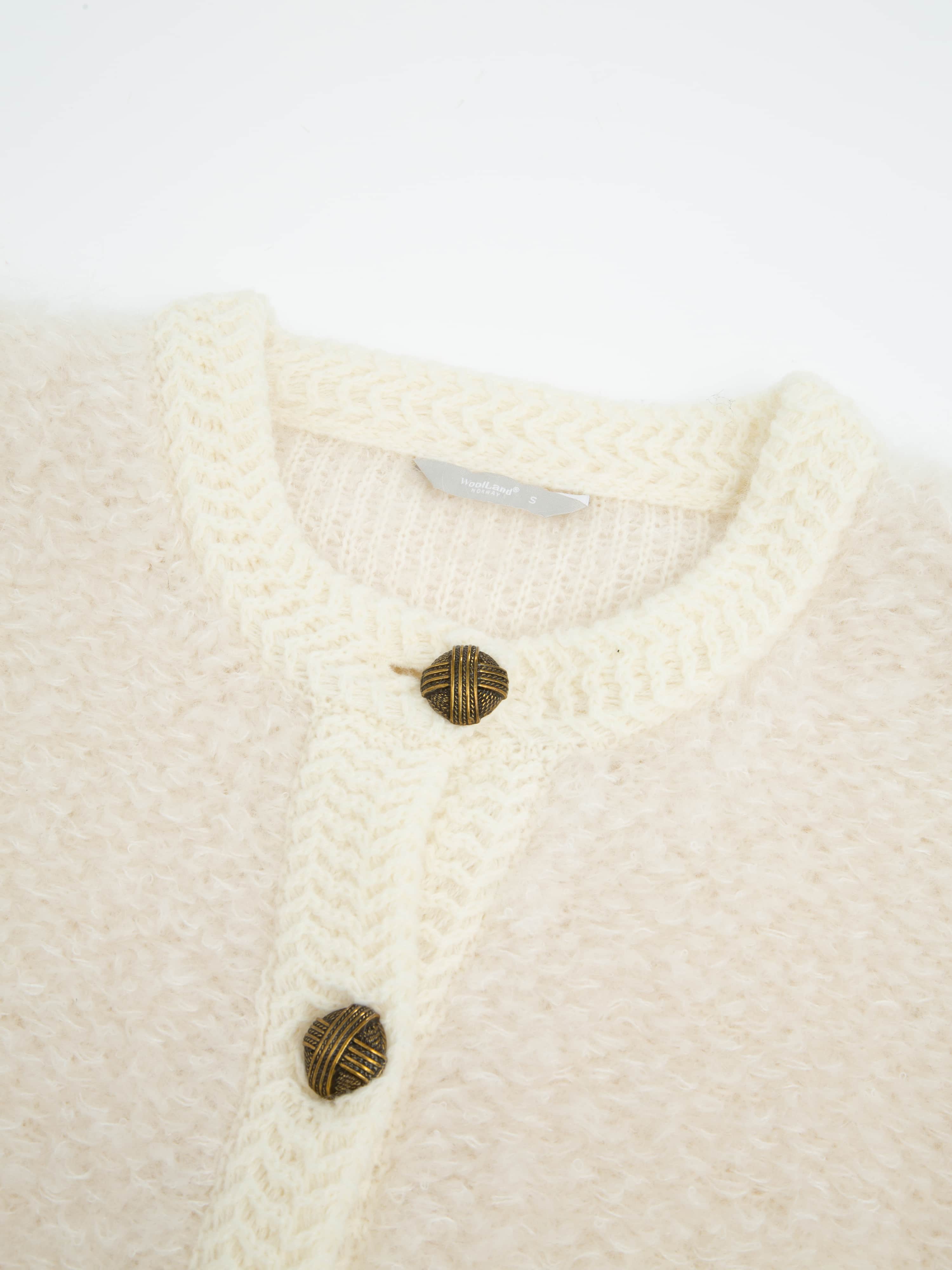 Aurland Chunky Mohair Cardigan Ivory
