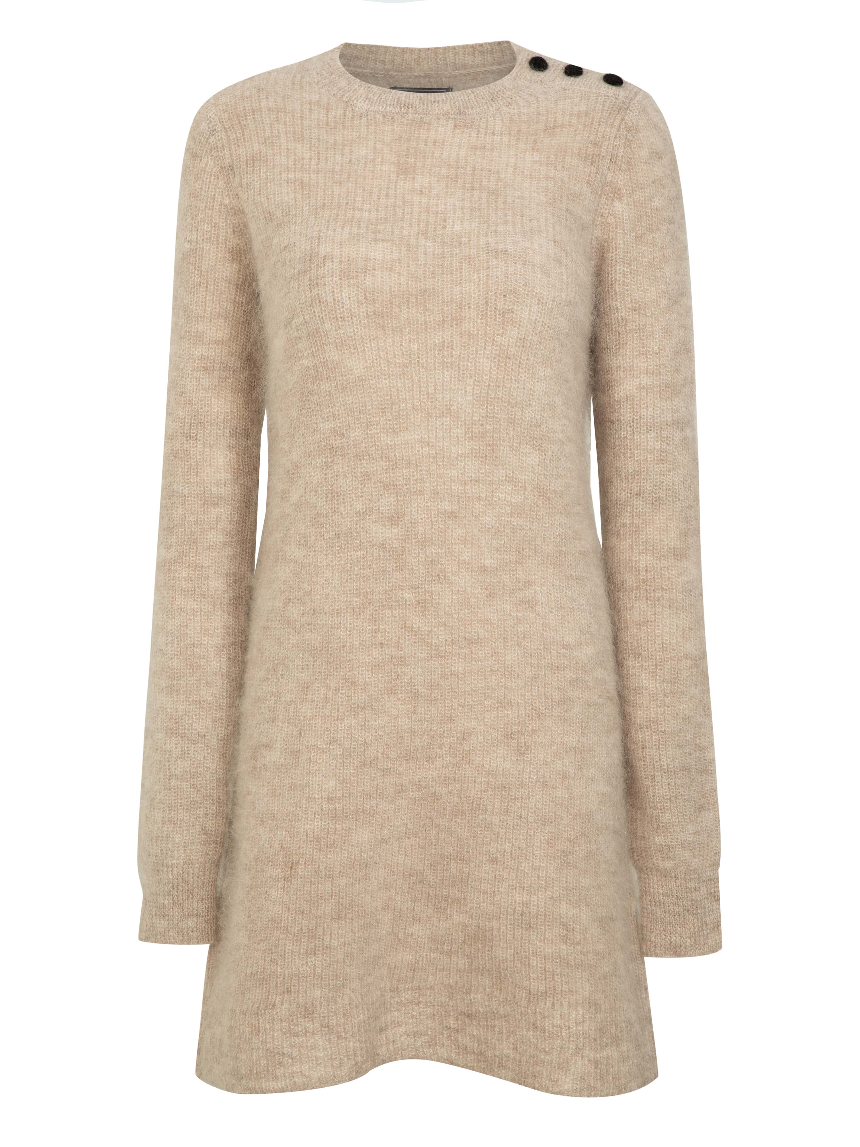 Kalvehøgde Knitted Dress Mushroom