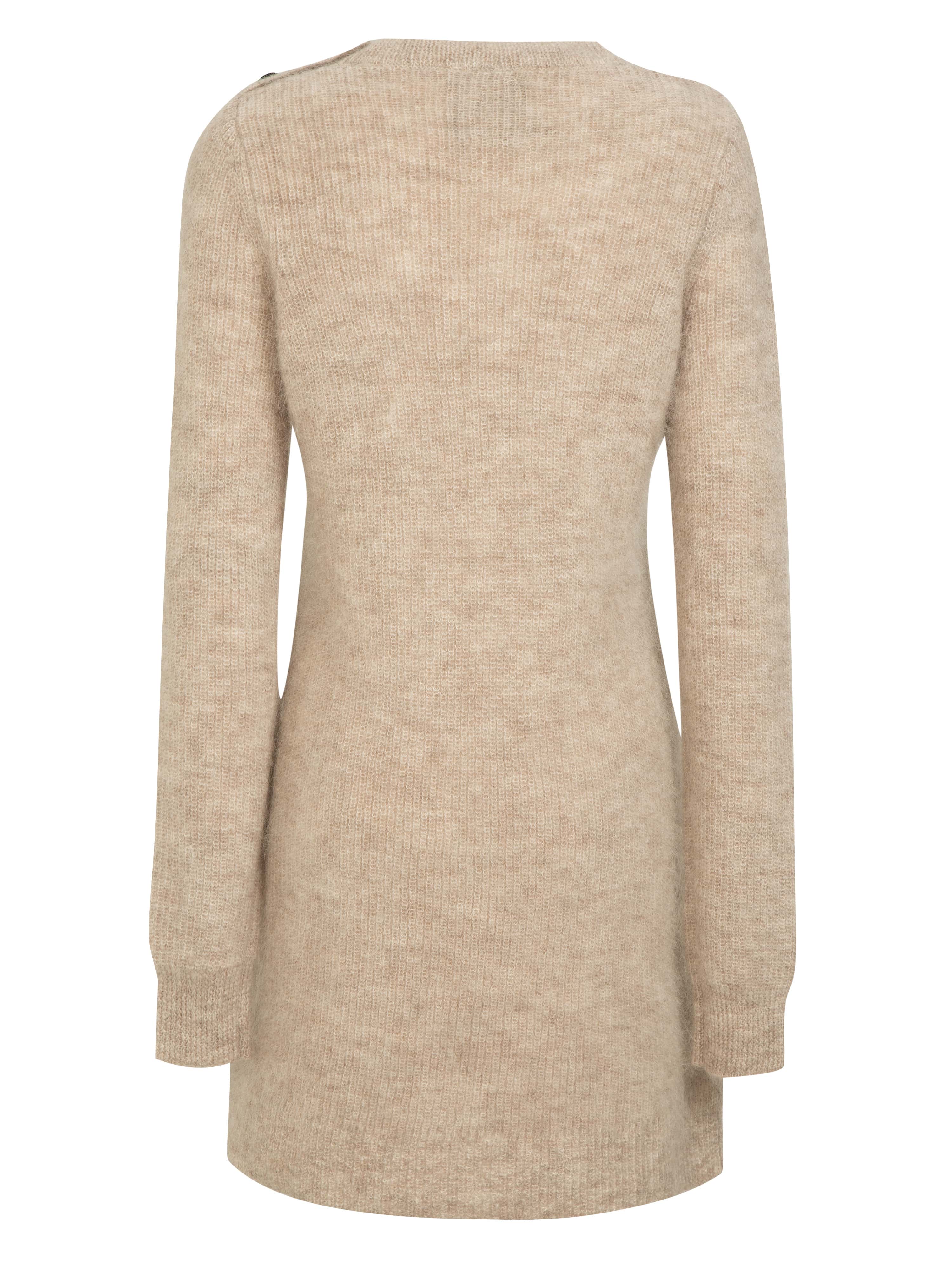 Kalvehøgde Knitted Dress Mushroom