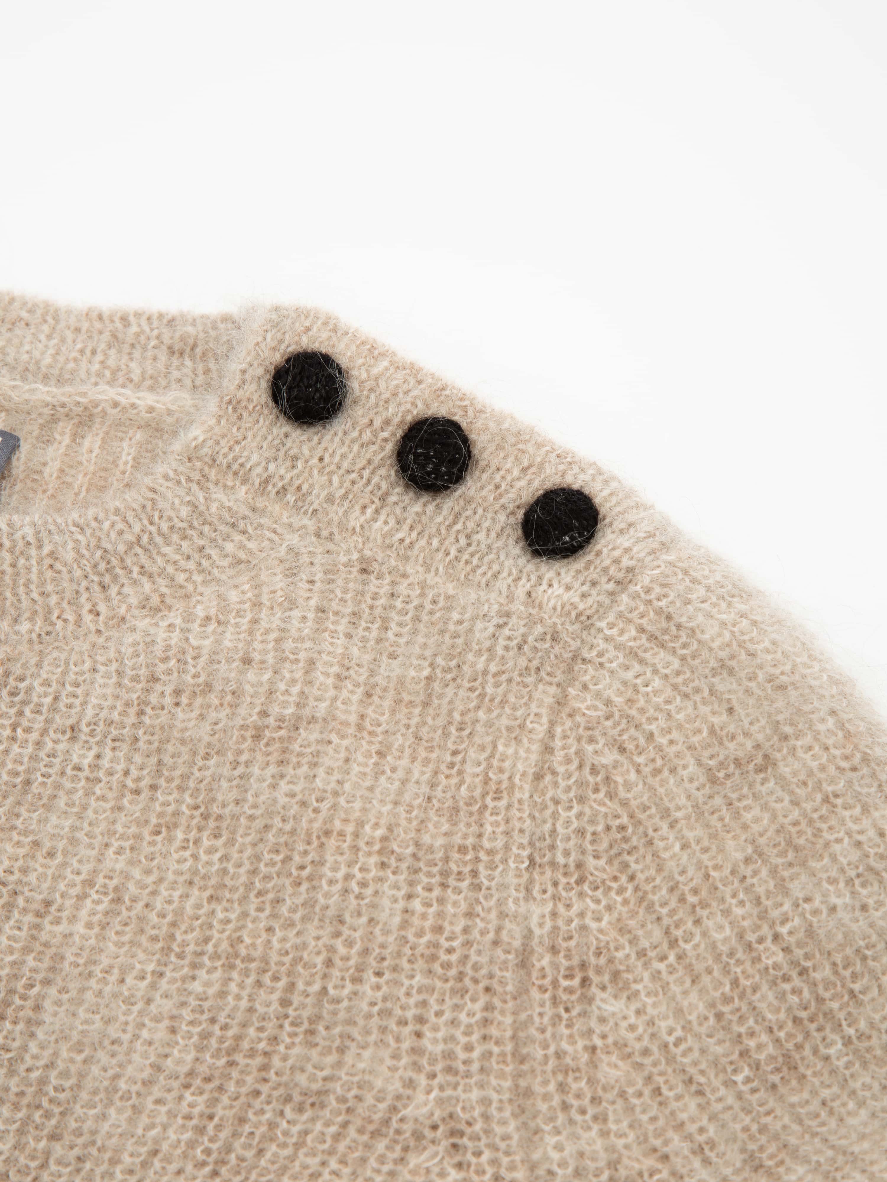 Kalvehøgde Knitted Dress Mushroom