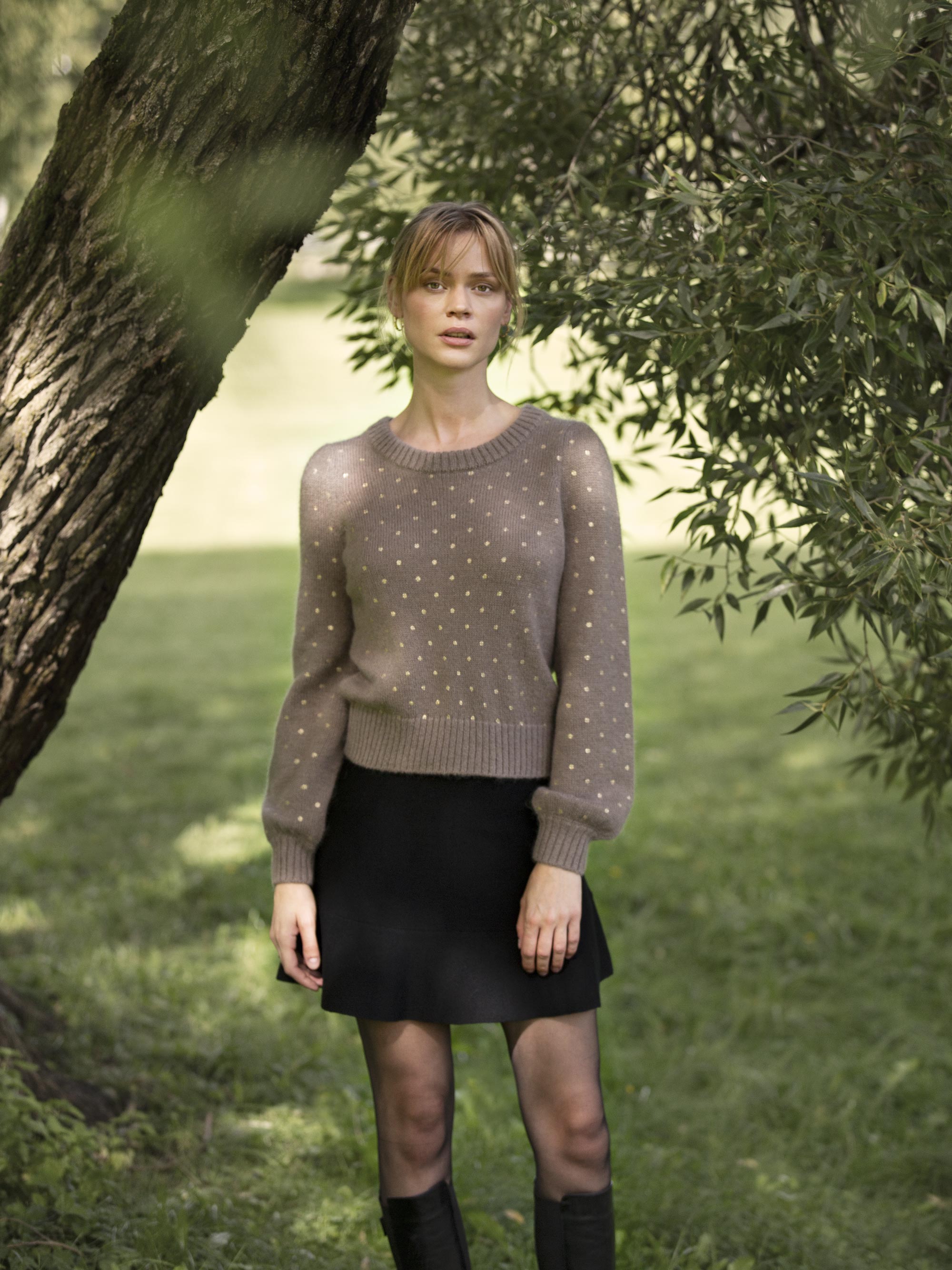 Fongen Wool Skirt Black