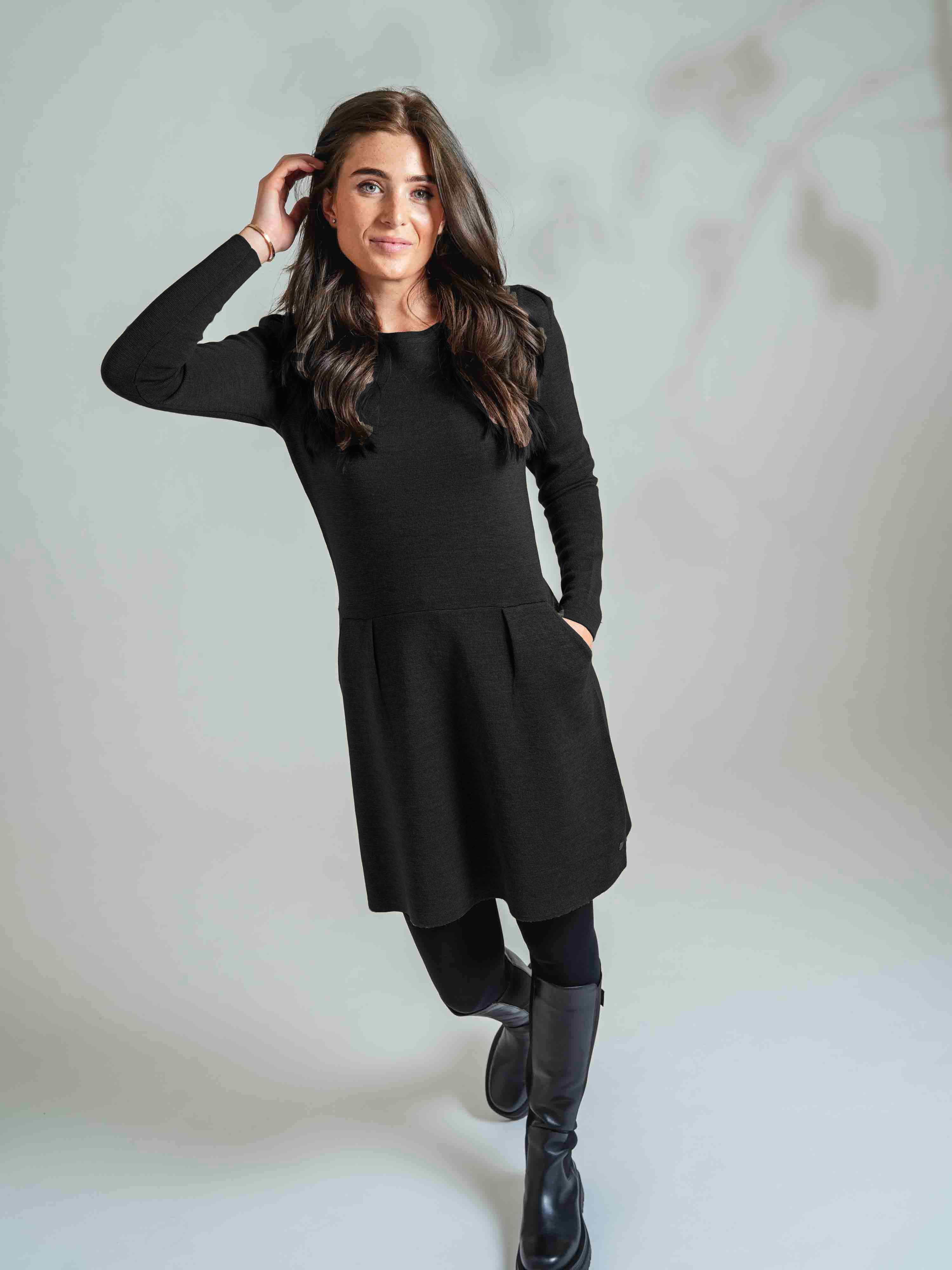 Moltinden Wool Dress Dark Grey