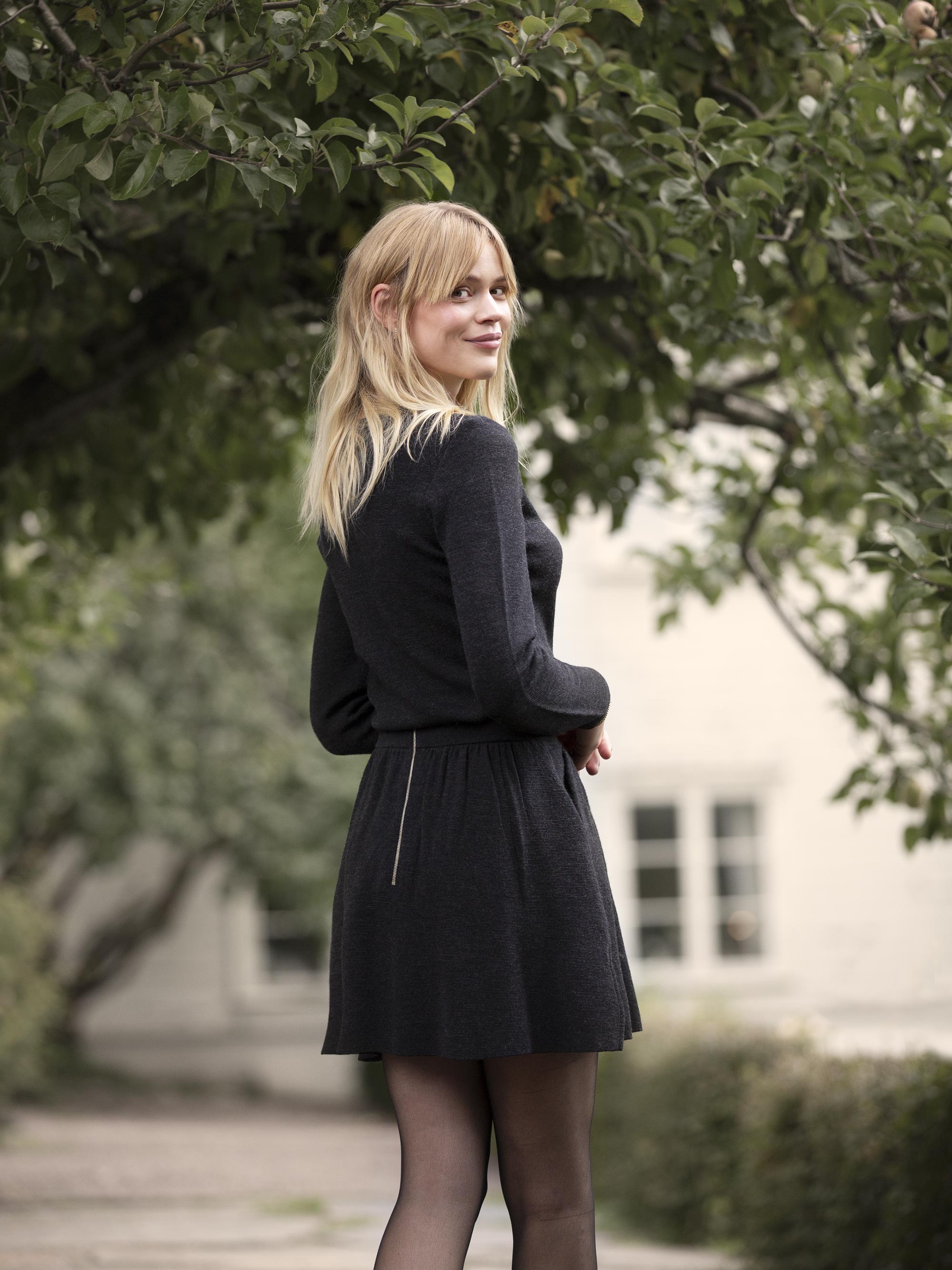 Moltinden Wool Skirt Dark Grey