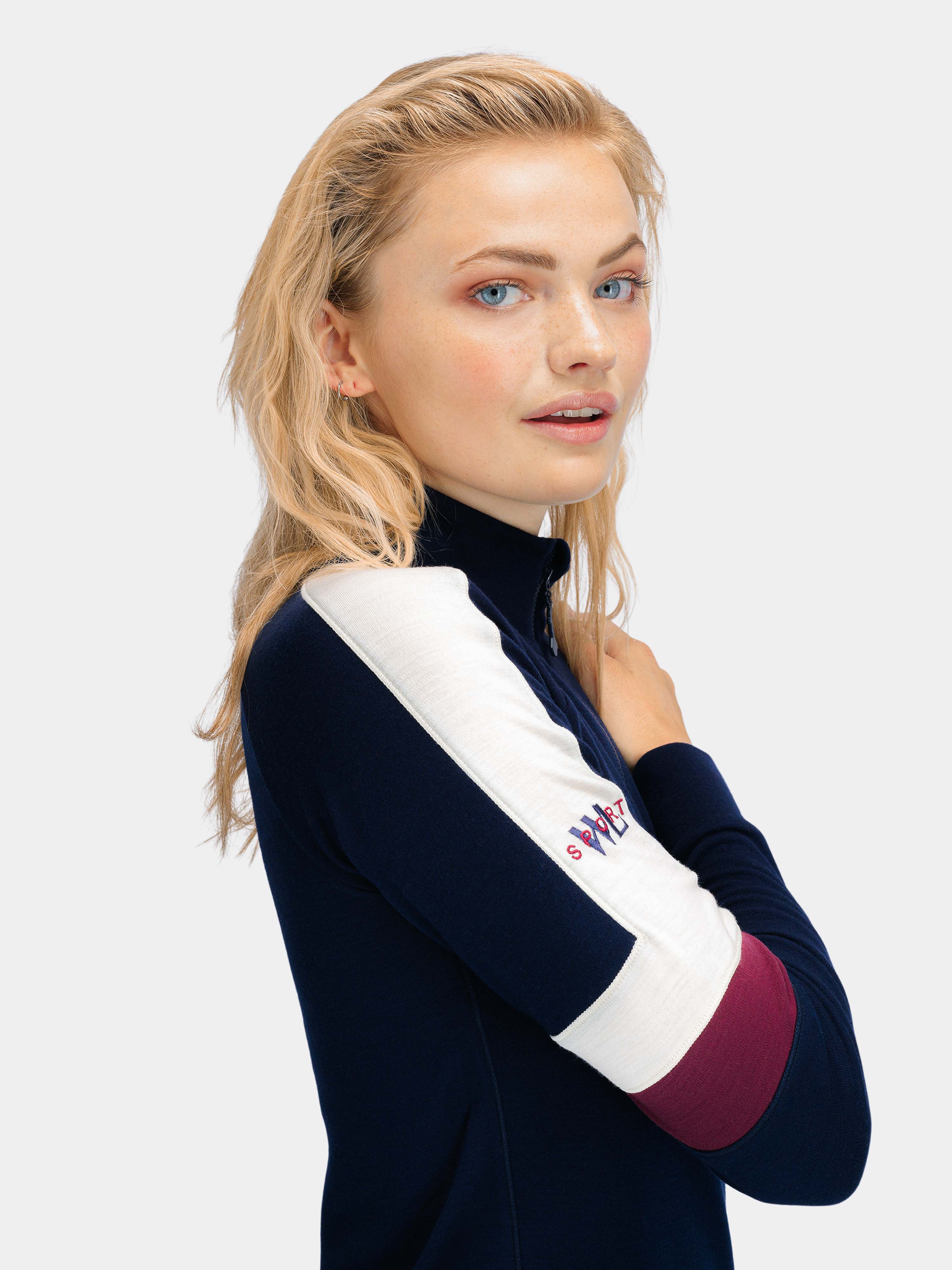 Rauland Merino Base Layer Top Blue Ink