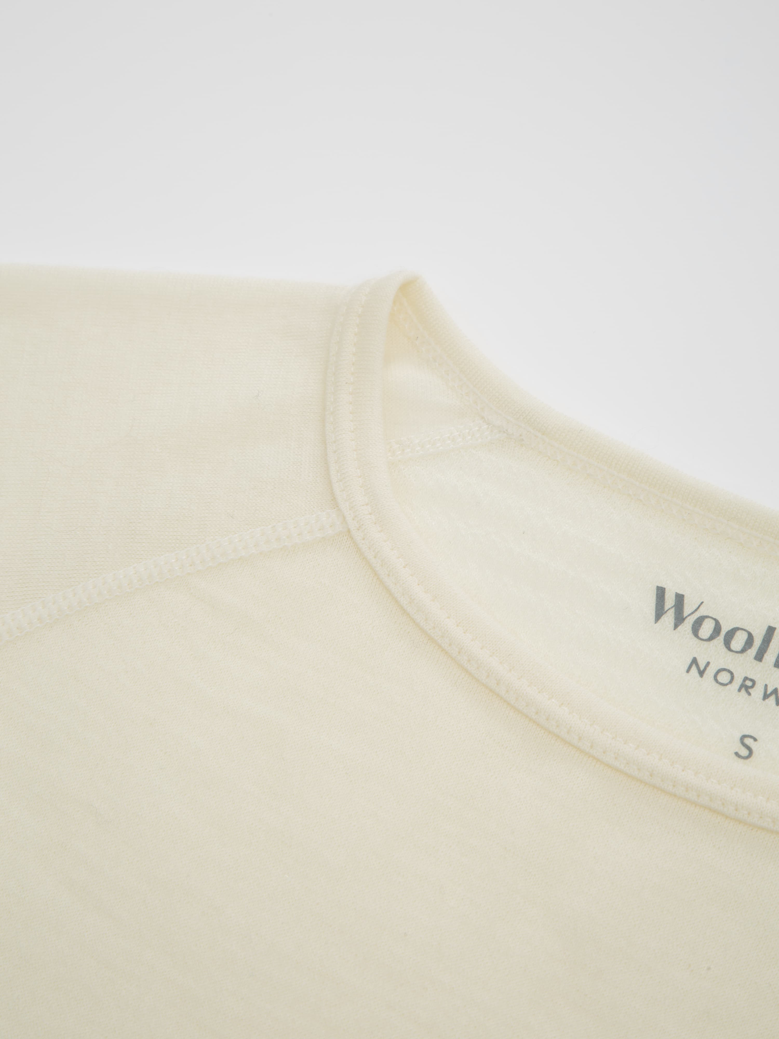 Rena Merino Base Layer Crew Top Ivory