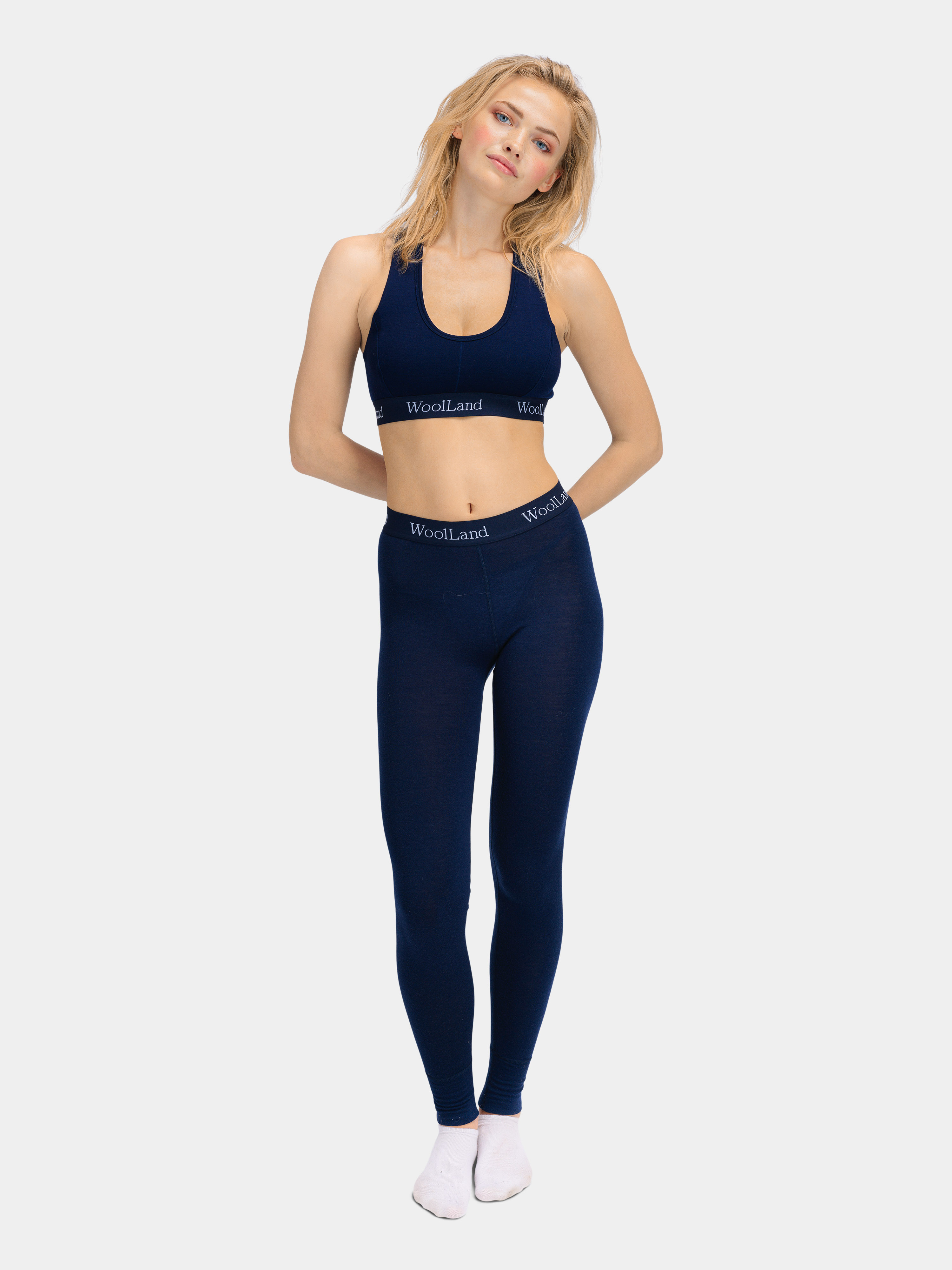 Rena Merino Base Layer Leggings Blue