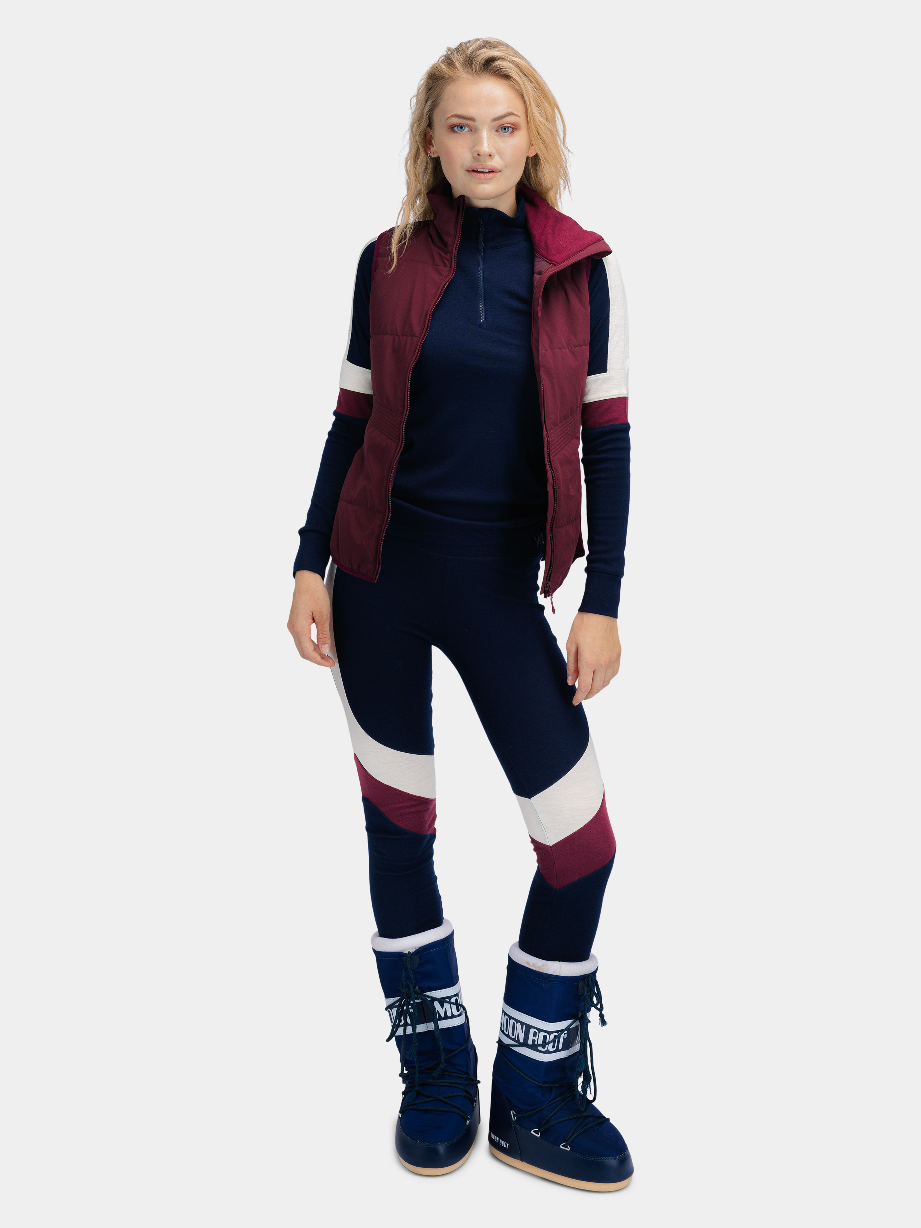 Rena Vest With Wool Padding Plum