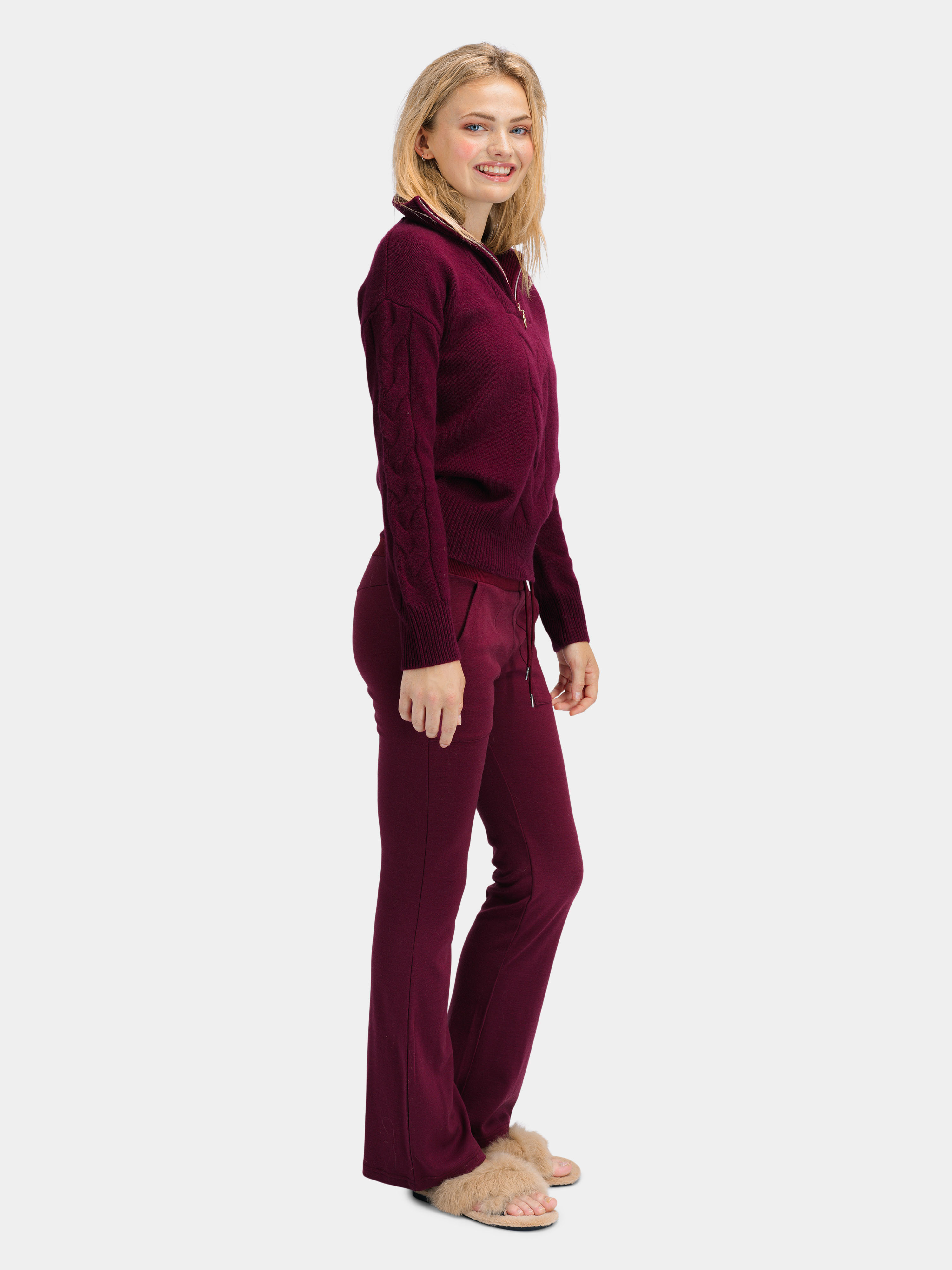Romsdalshorn Merino Flare Pants Plum