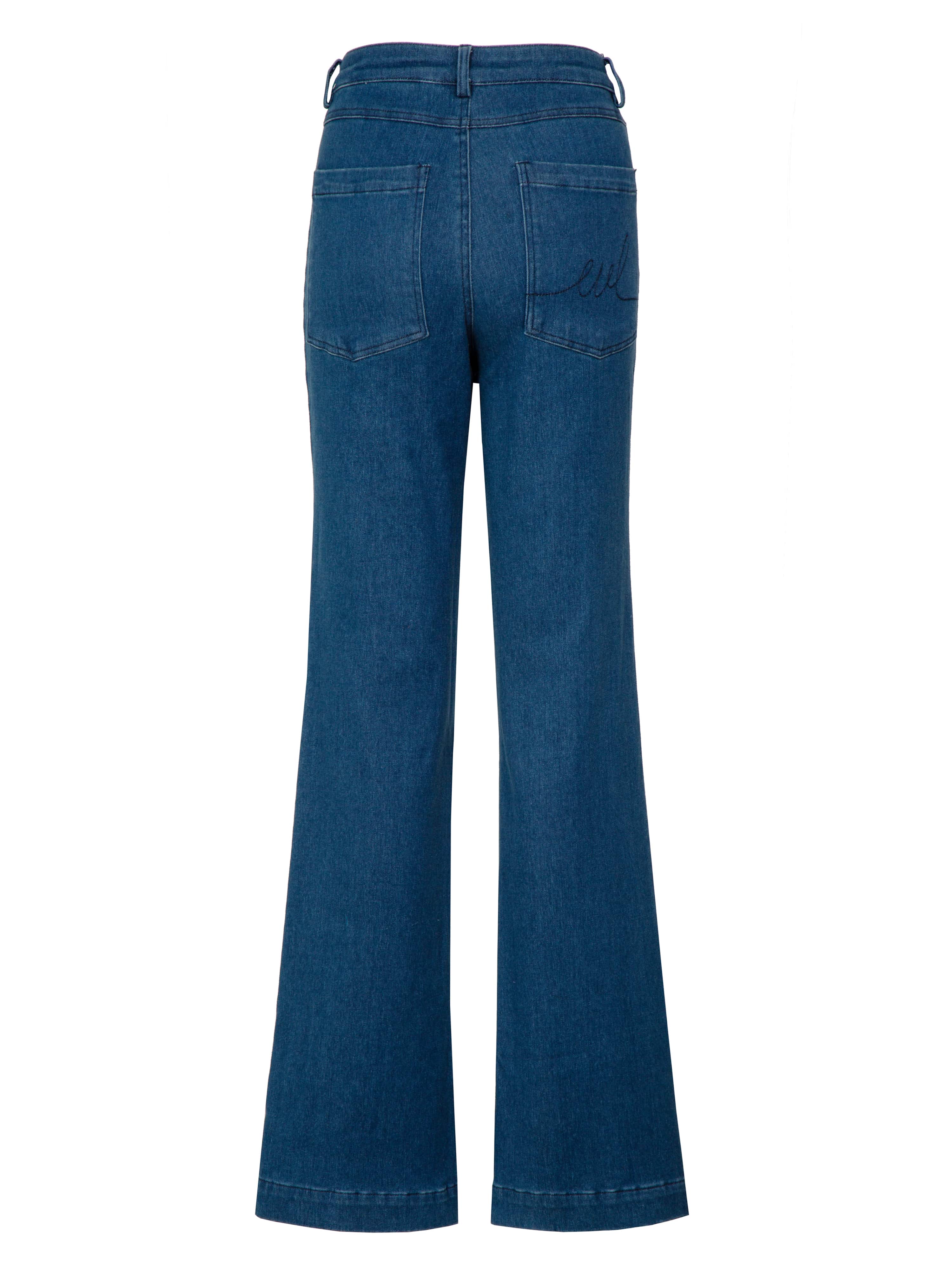 Tromsø Wool Flare Jeans Blue