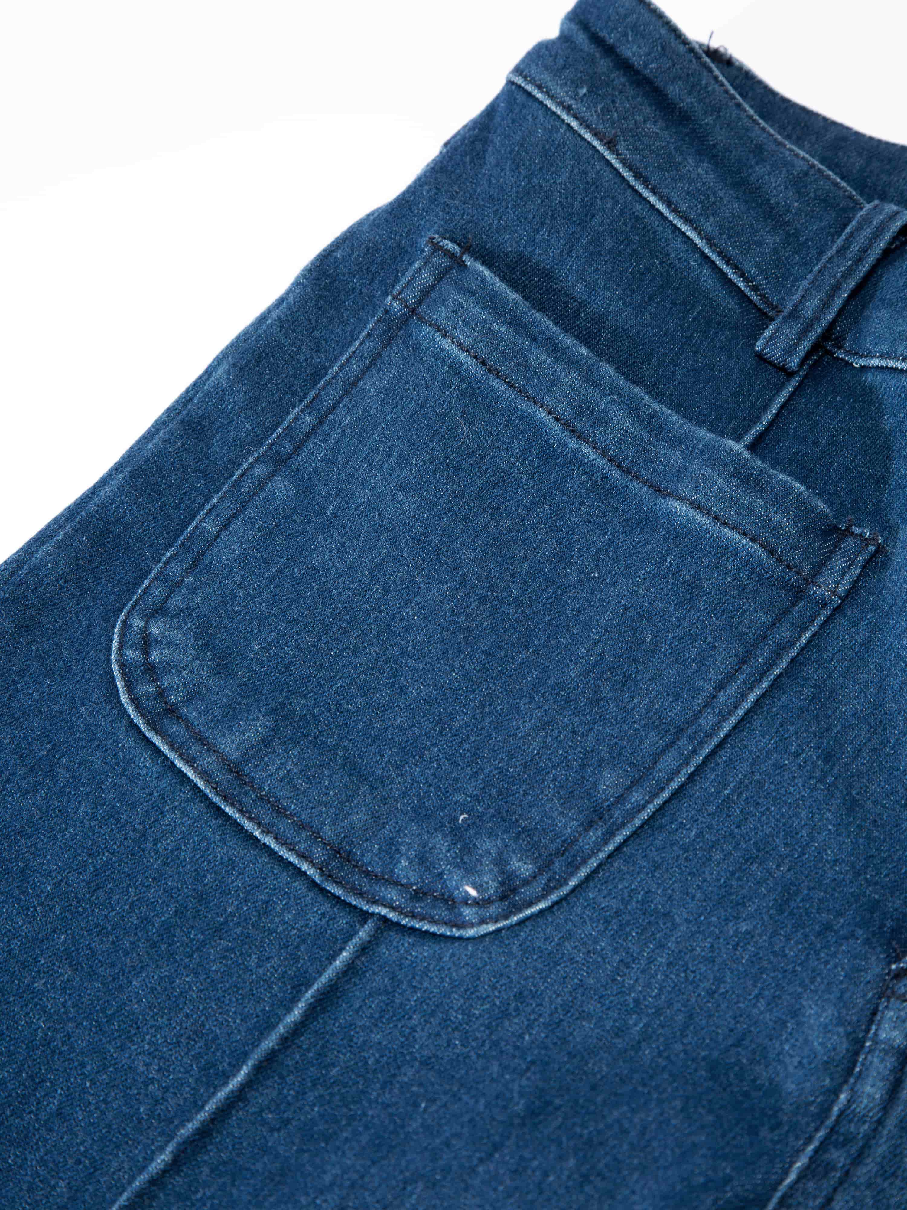 Tromsø Wool Flare Jeans Blue