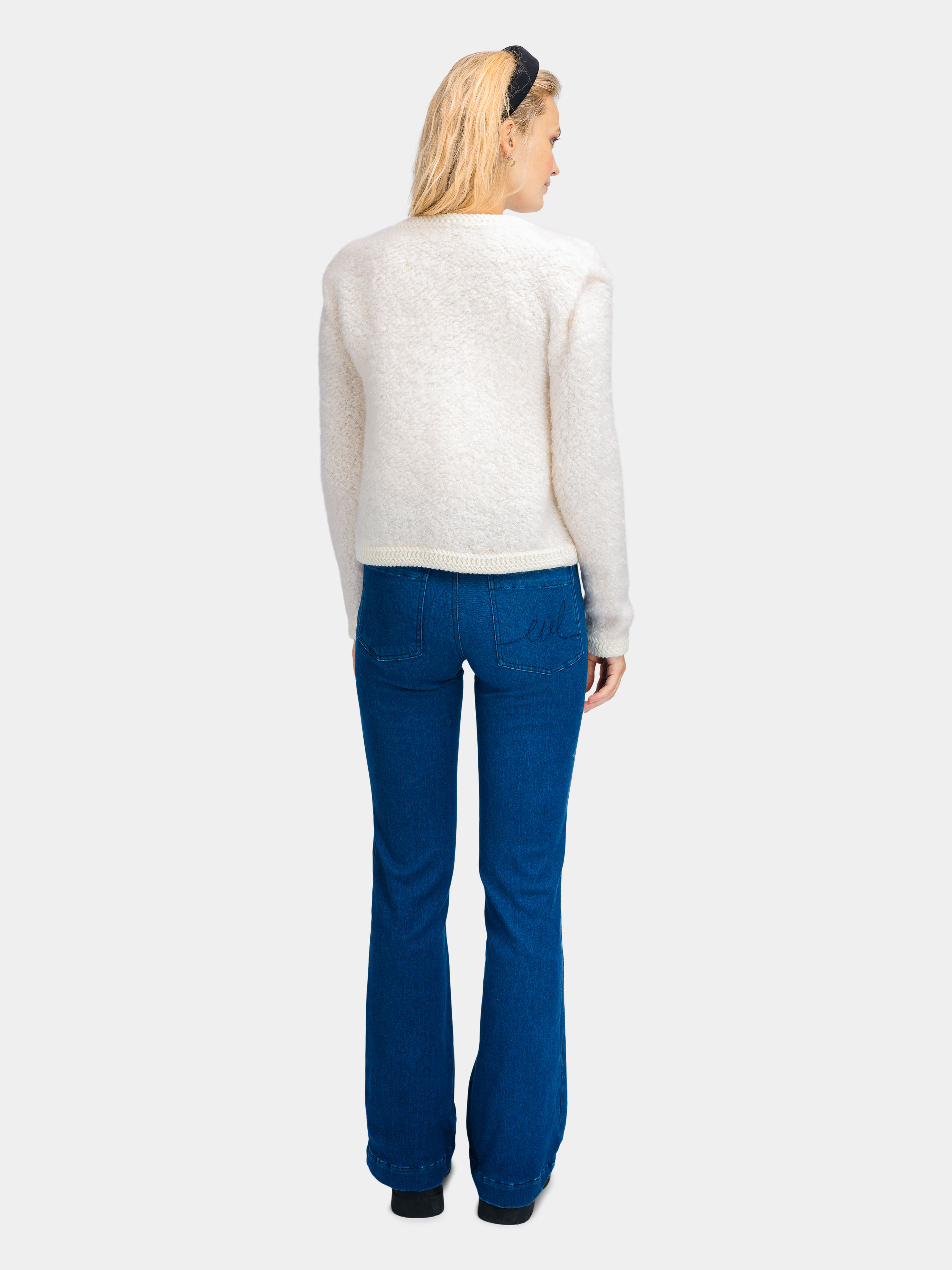 Tromsø Wool Flare Jeans Blue