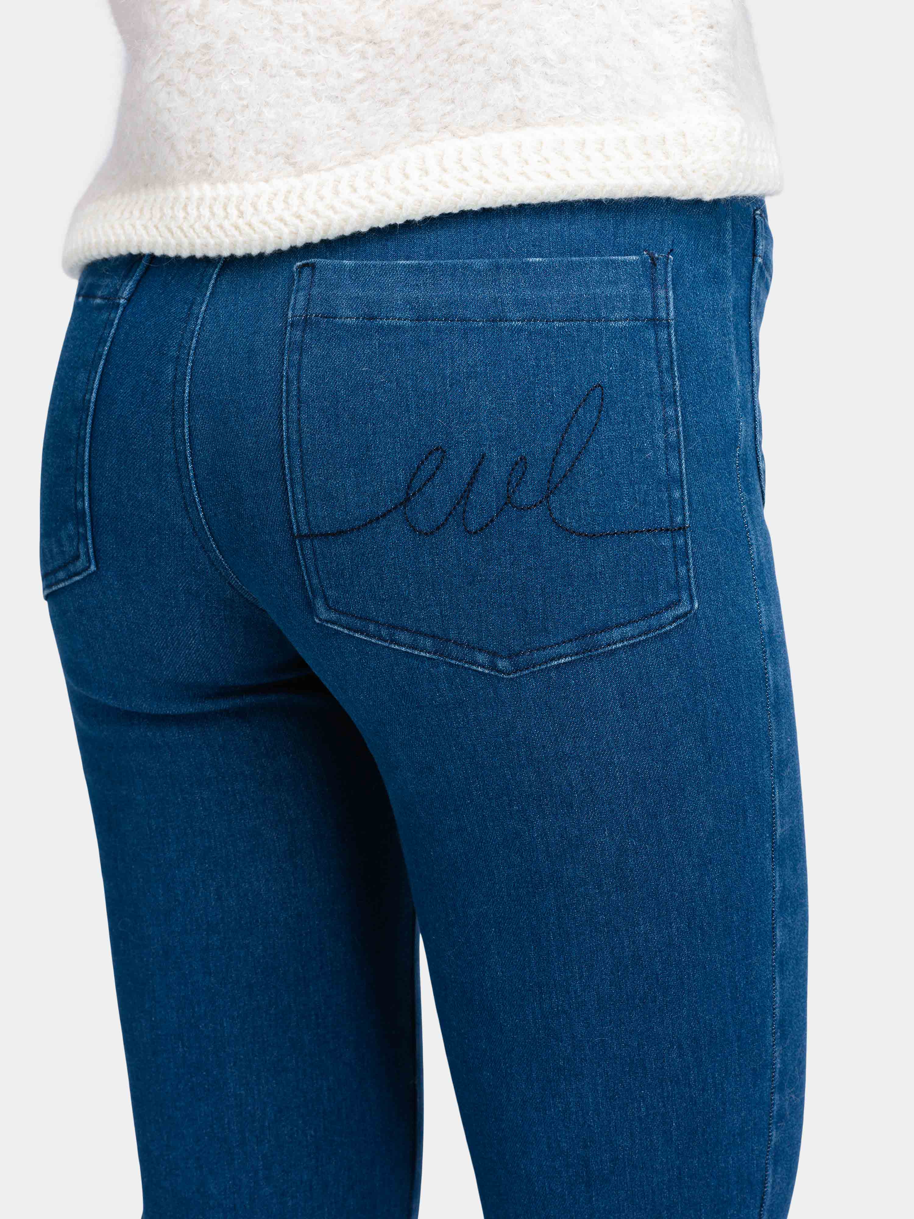 Tromsø Wool Flare Jeans Blue