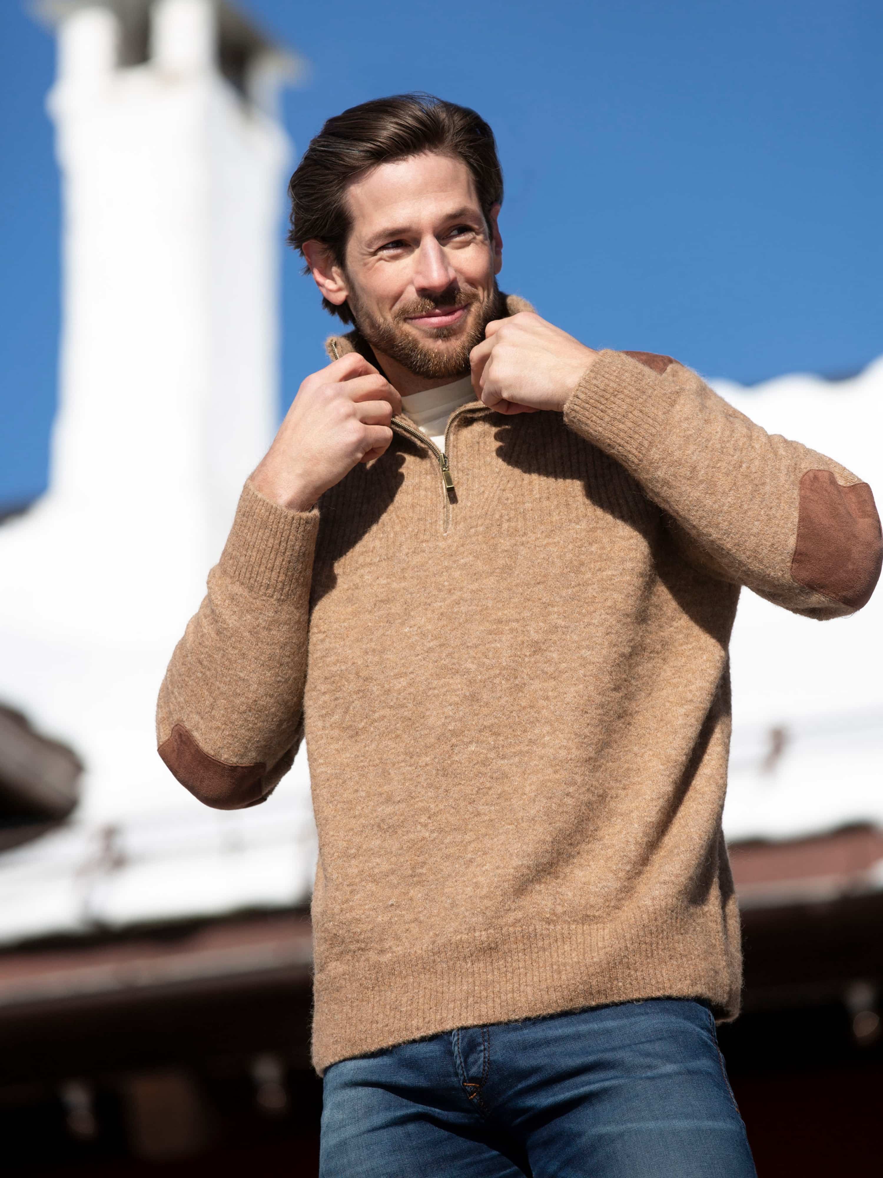 Loen Alpaca Knit Sweater Walnut