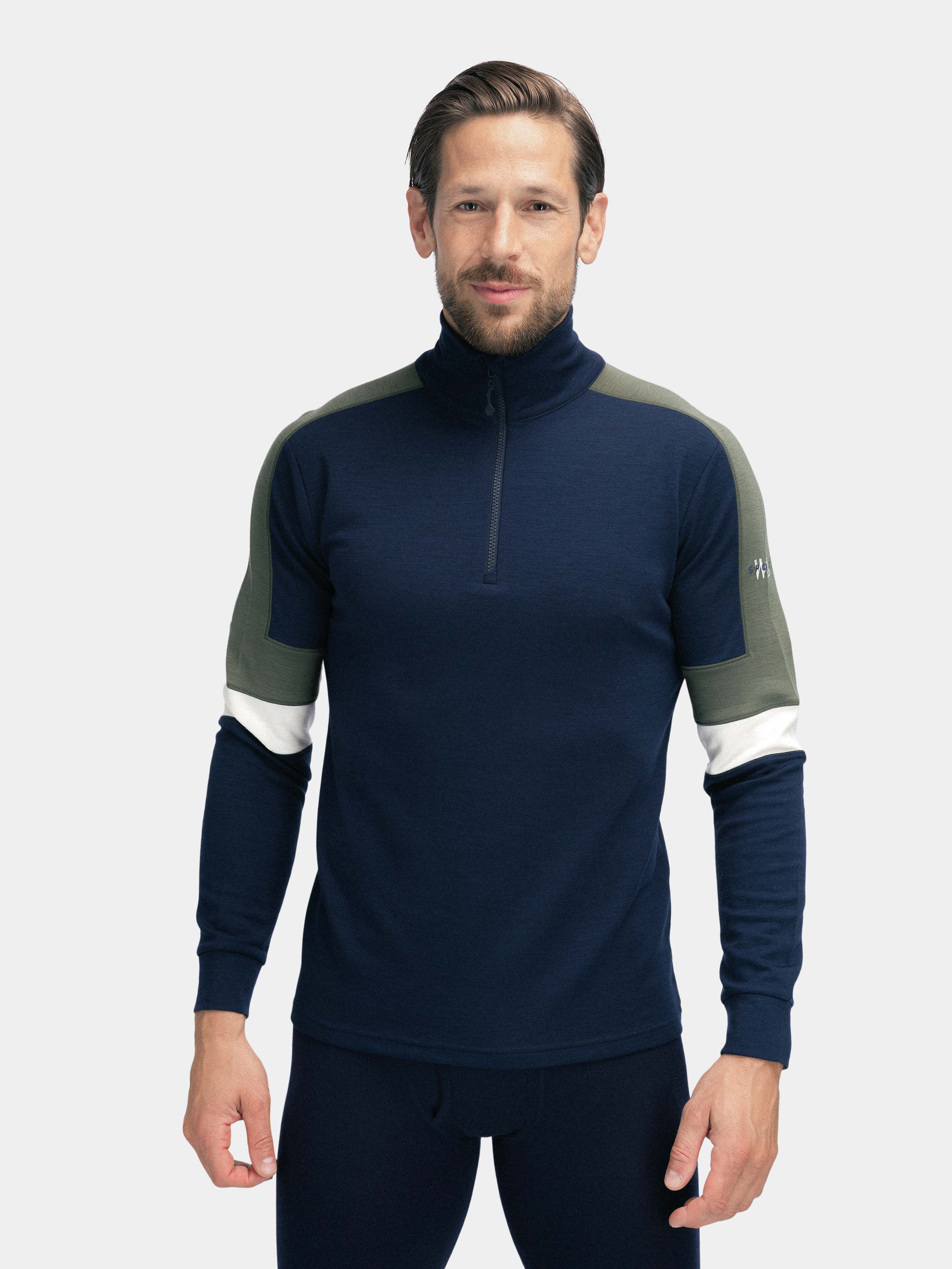 Rauland Merino Base Layer Top Blue Ink