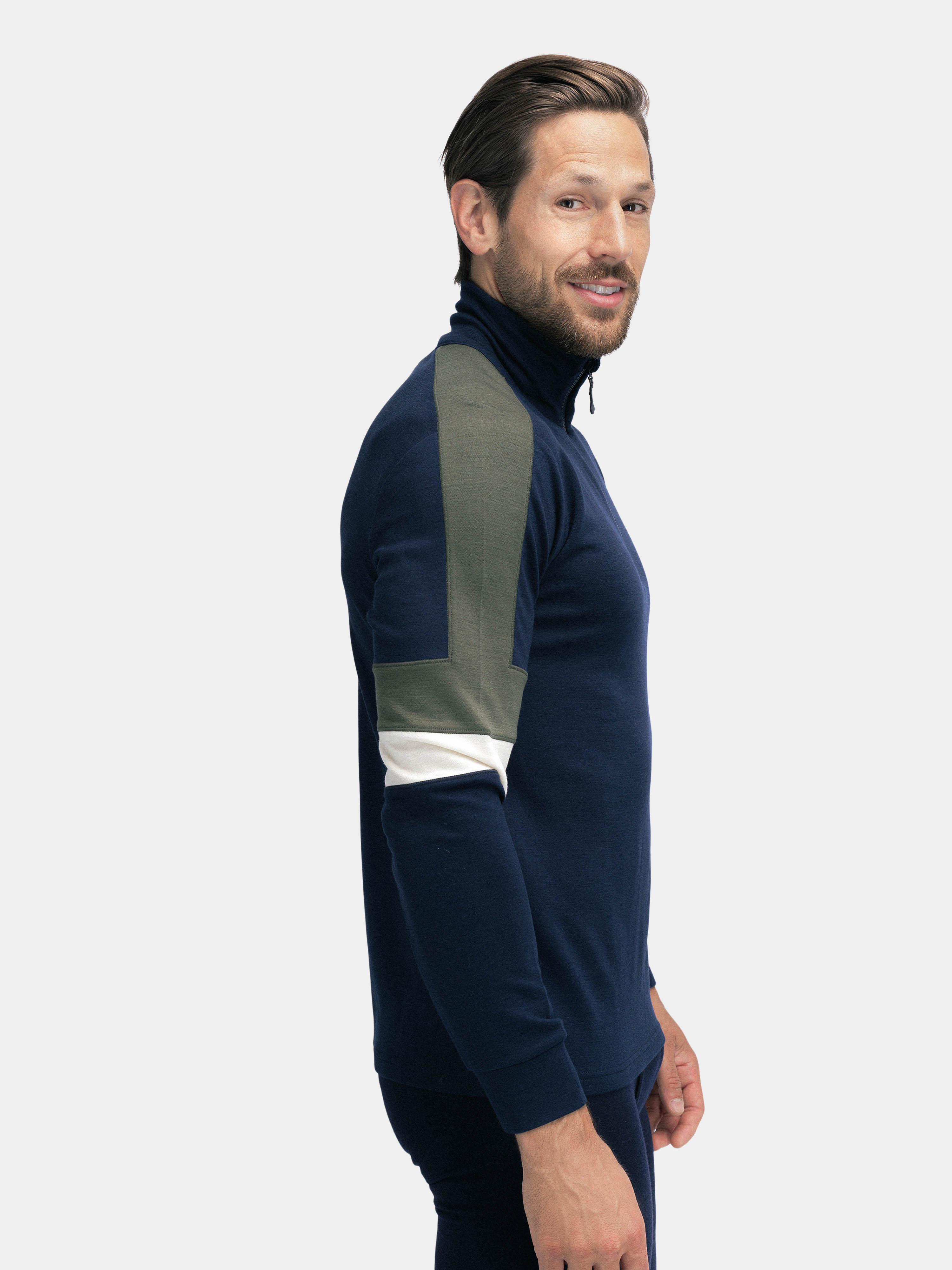 Rauland Merino Base Layer Top Blue Ink