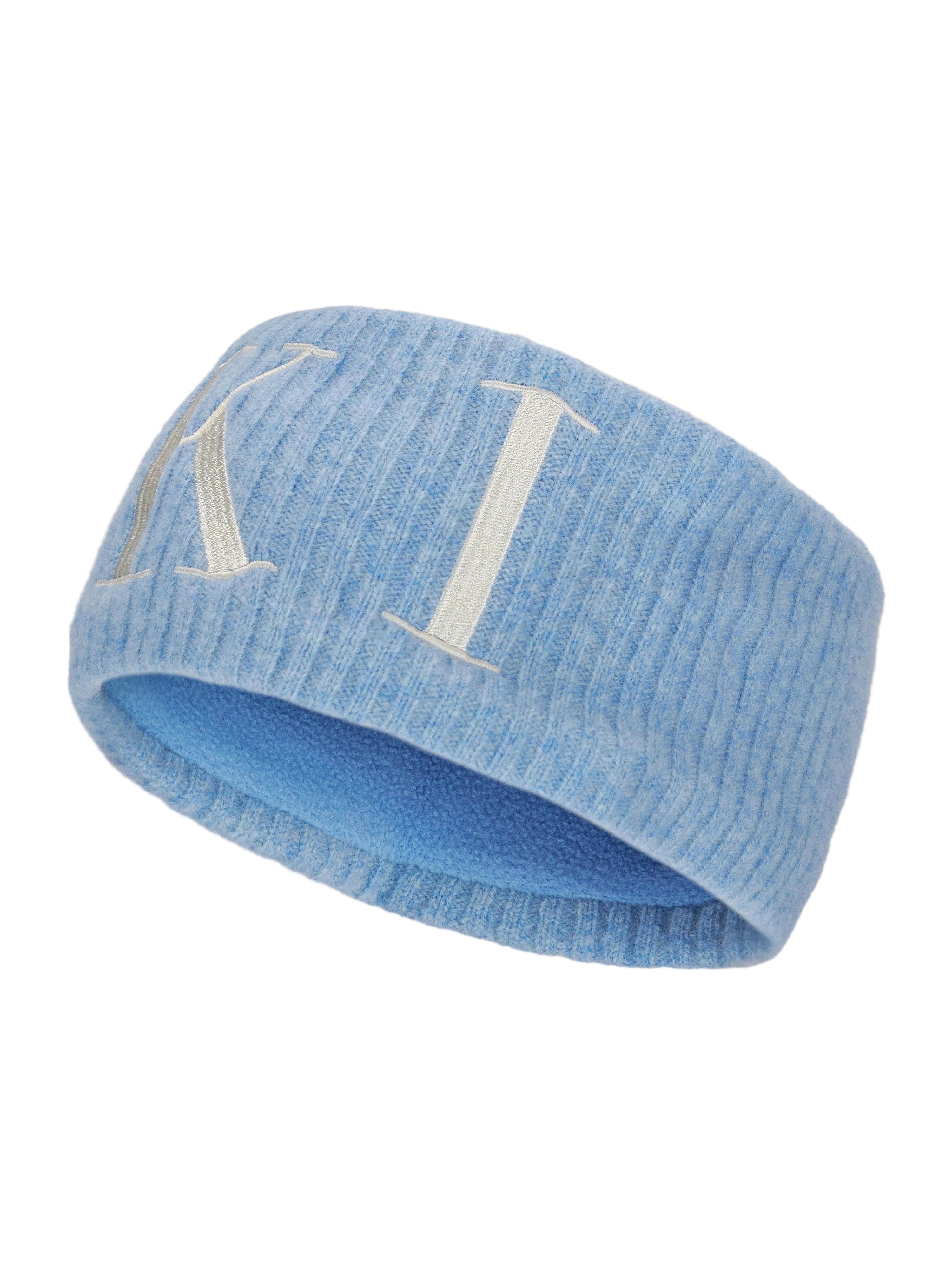 Voss Rib Knitted Headband Light Blue