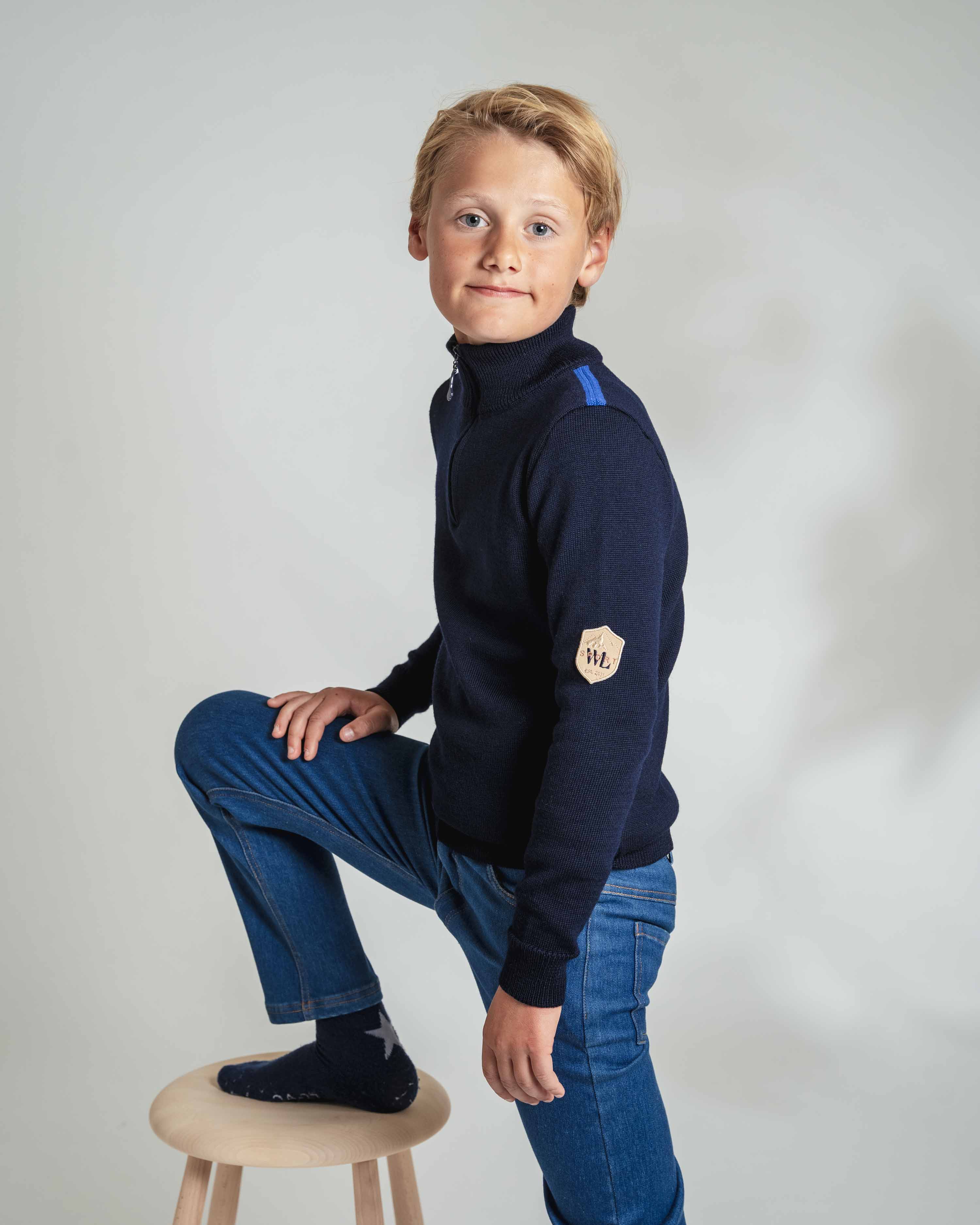 Geilo Kids knitted sweater Blue