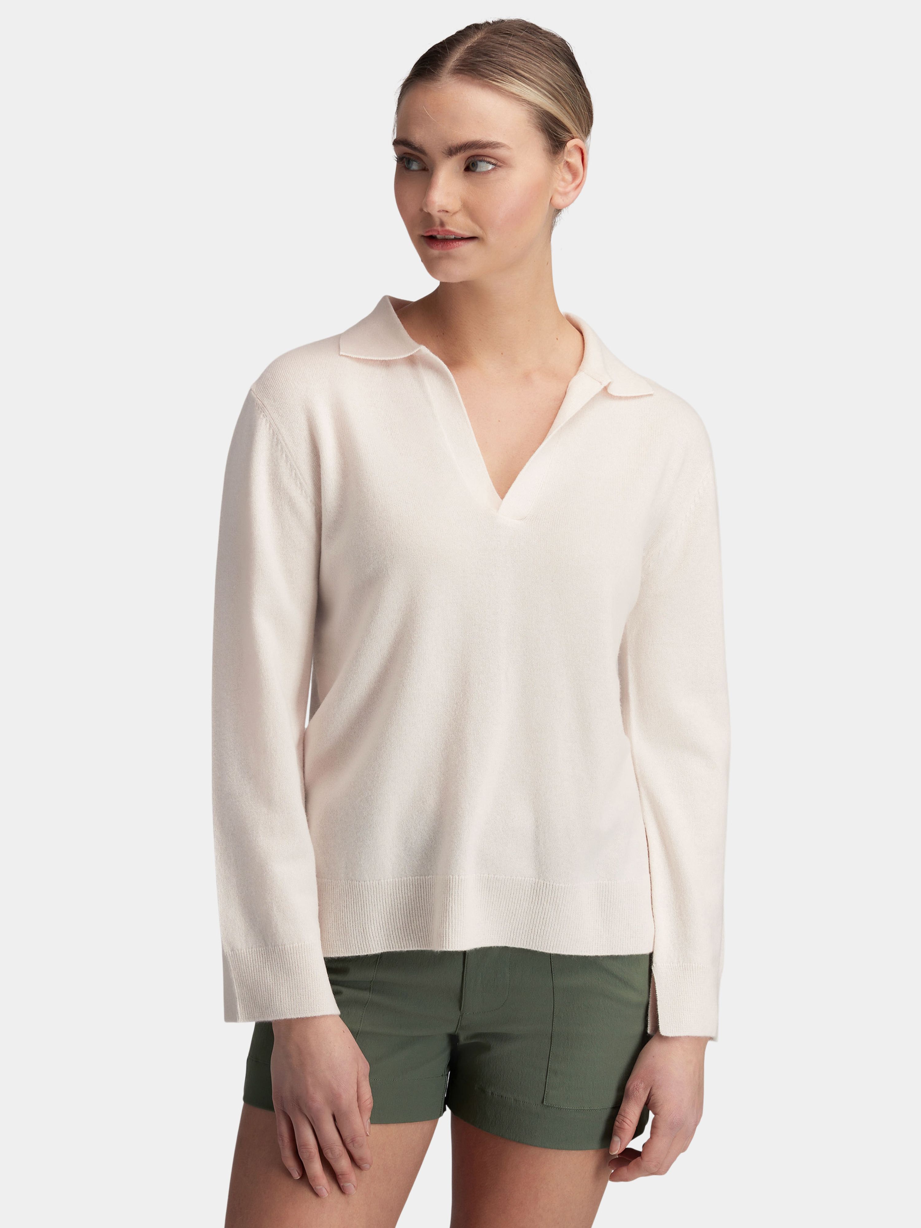 Lindesnes Knitted Long Sleeve Top Pastel White