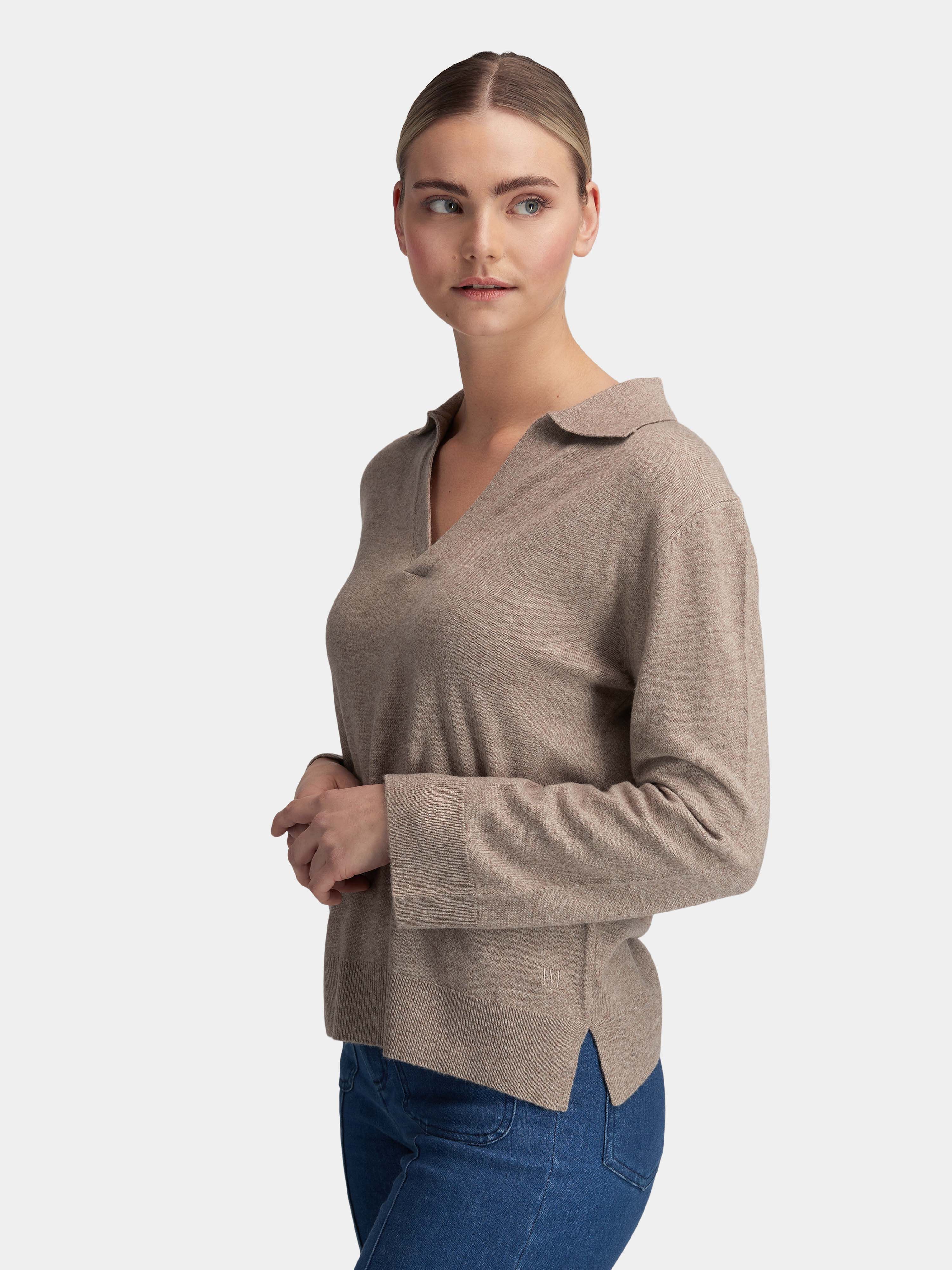Lindesnes Knitted Long Sleeve Top Light Smoke