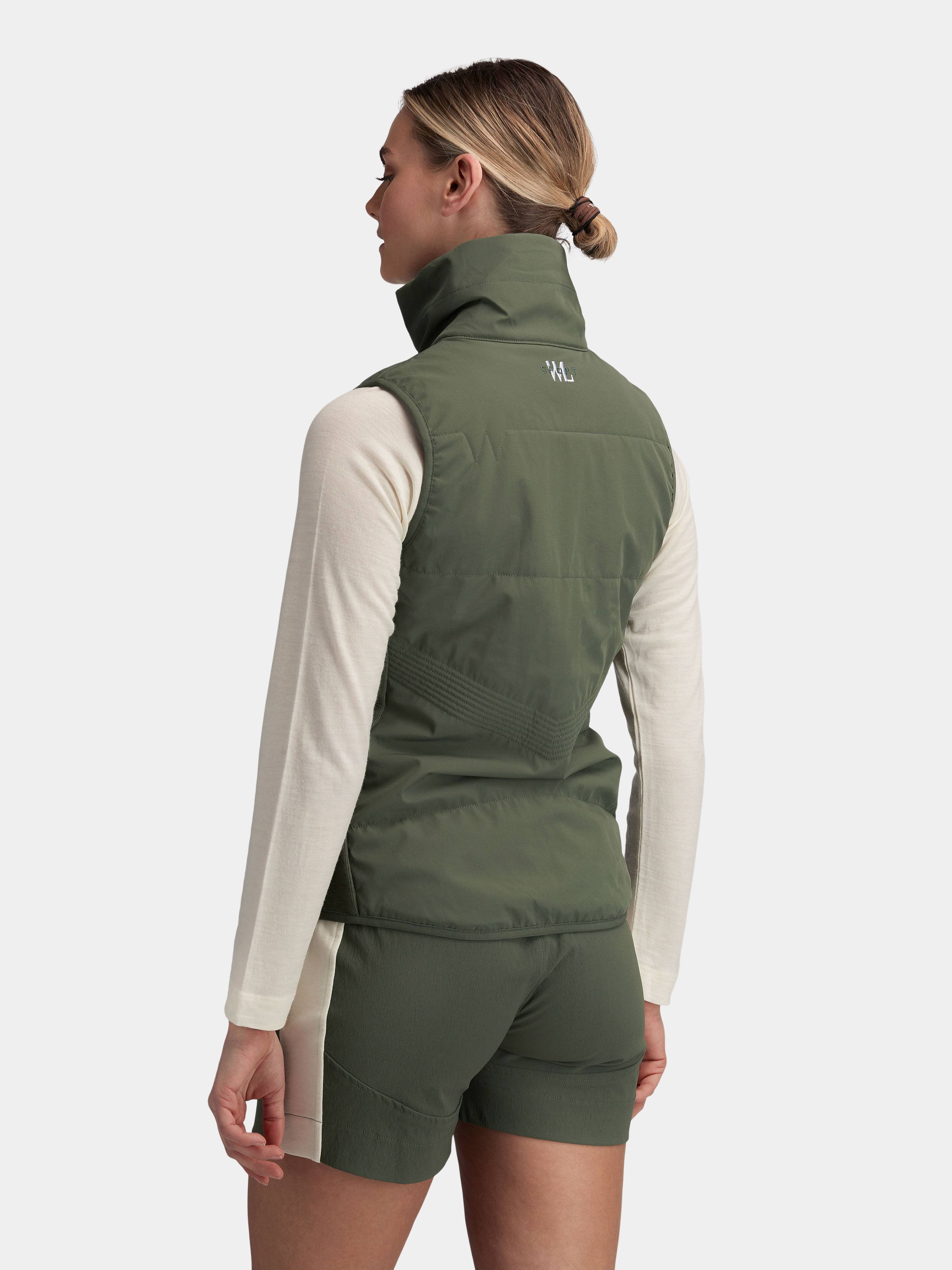 Rena Vest With Wool Padding Thyme