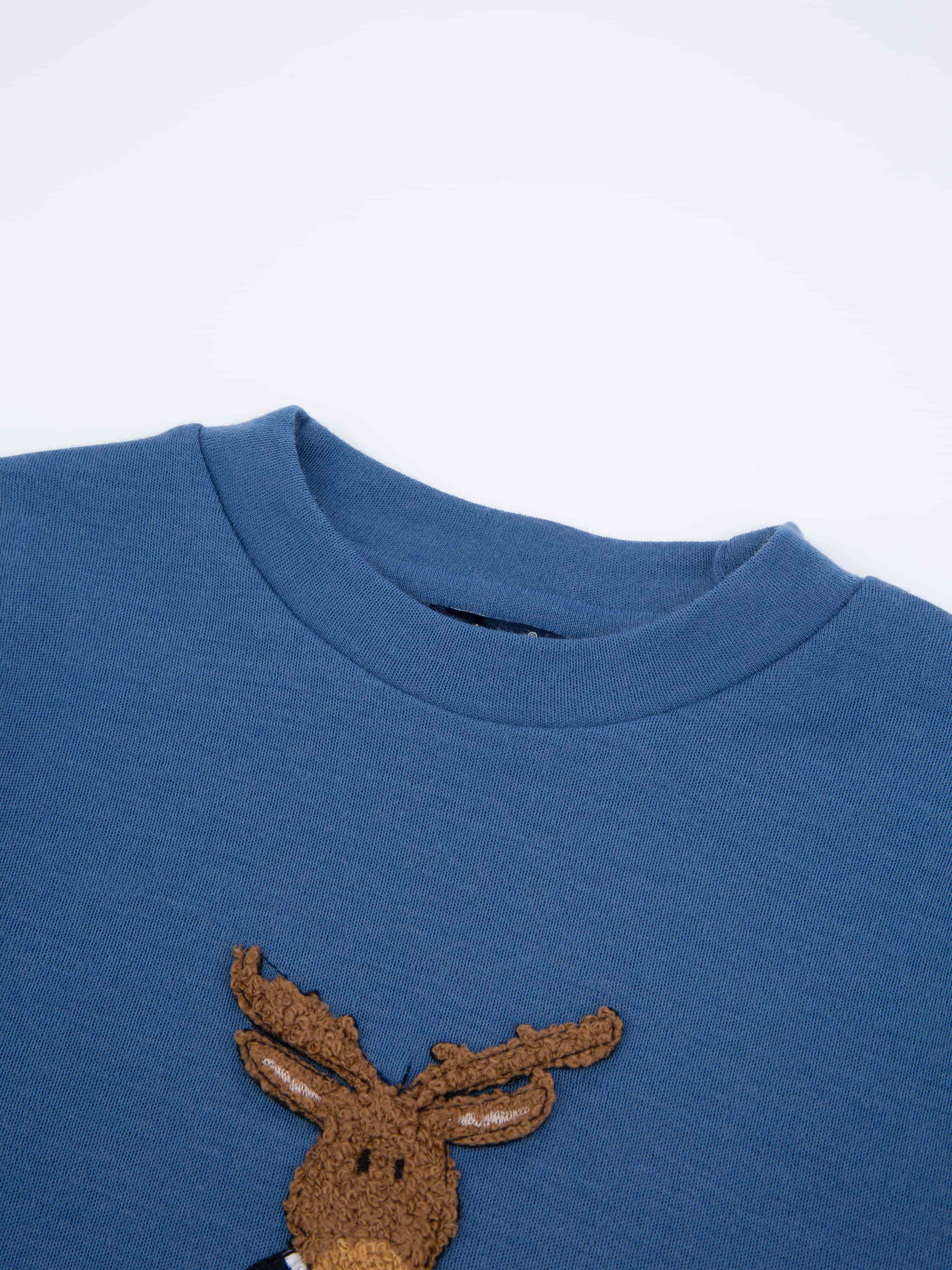 Harpefossen Merino Sweater Berry Blue