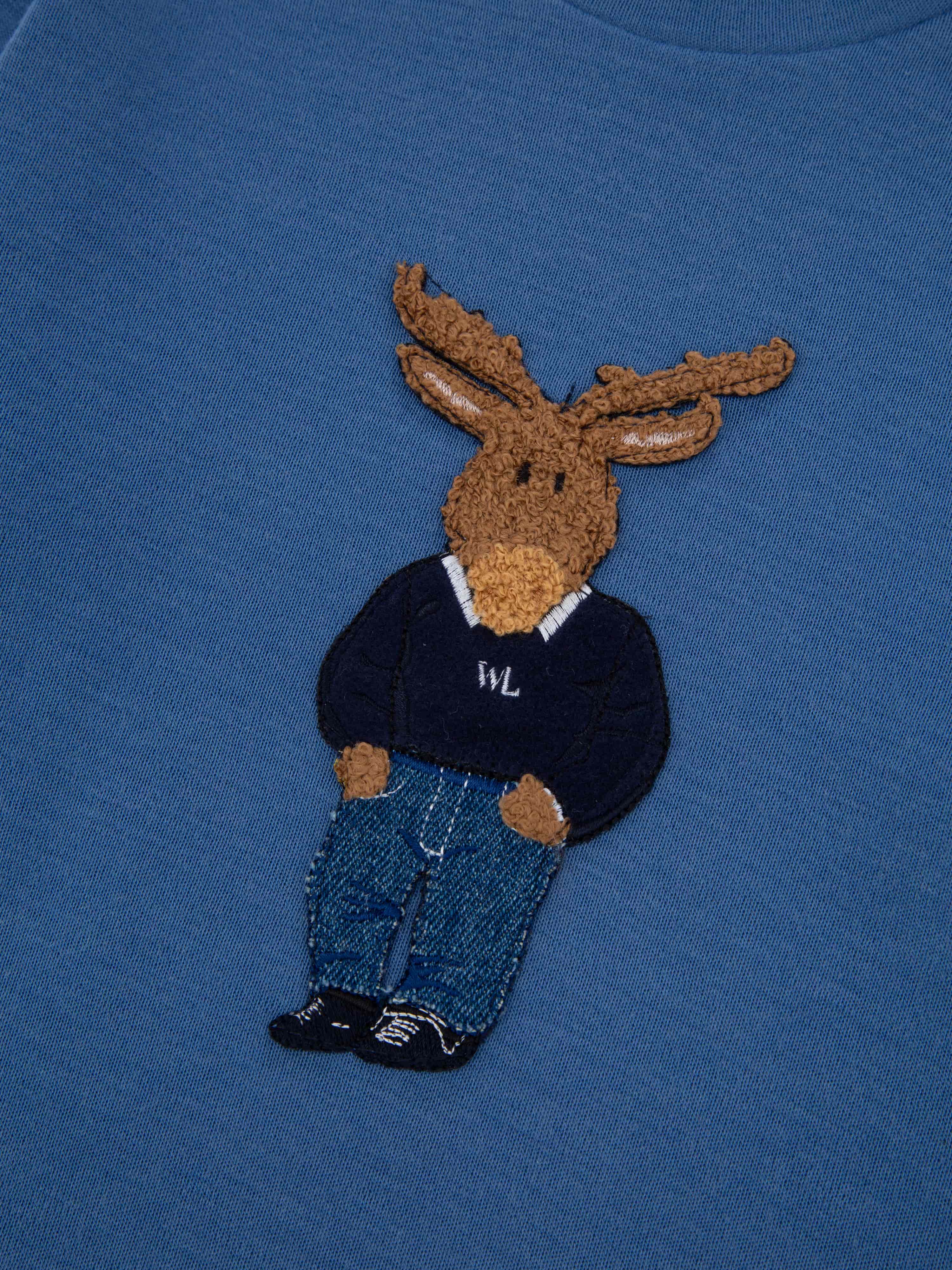 Harpefossen Merino Sweater Berry Blue