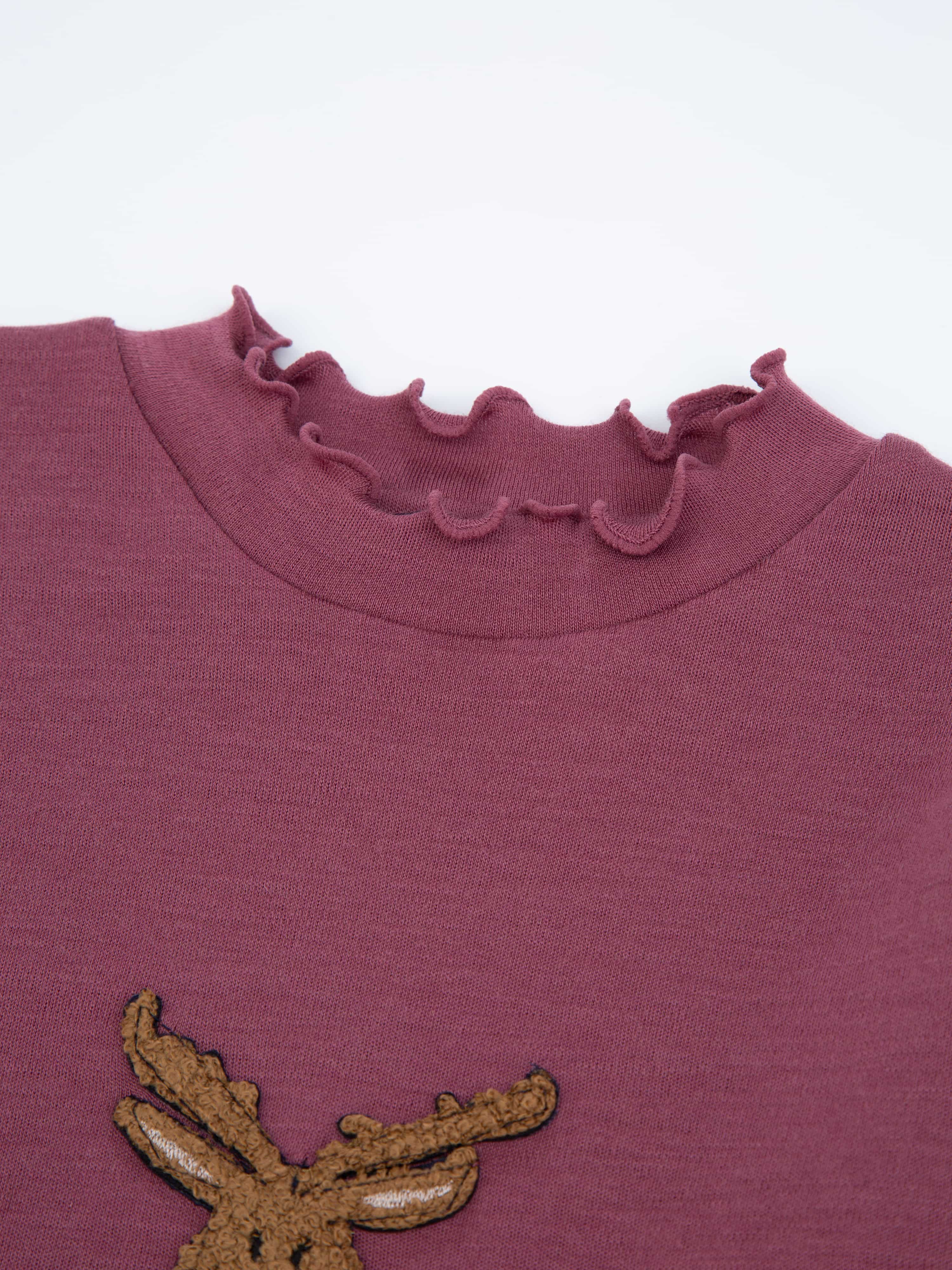 Harpefossen Merino Sweater Dark Blush