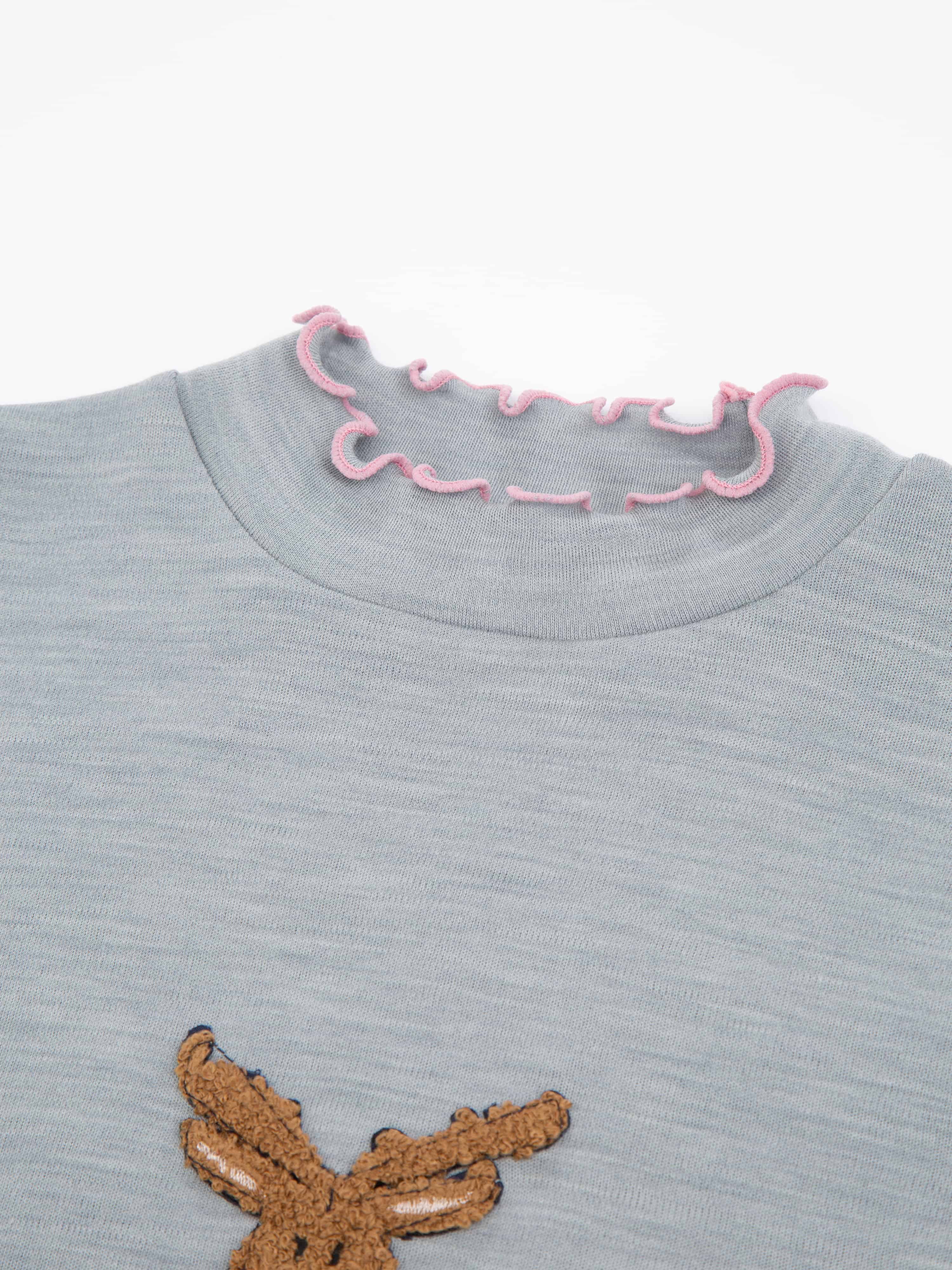 Harpefossen Merino Sweater Grey Melange