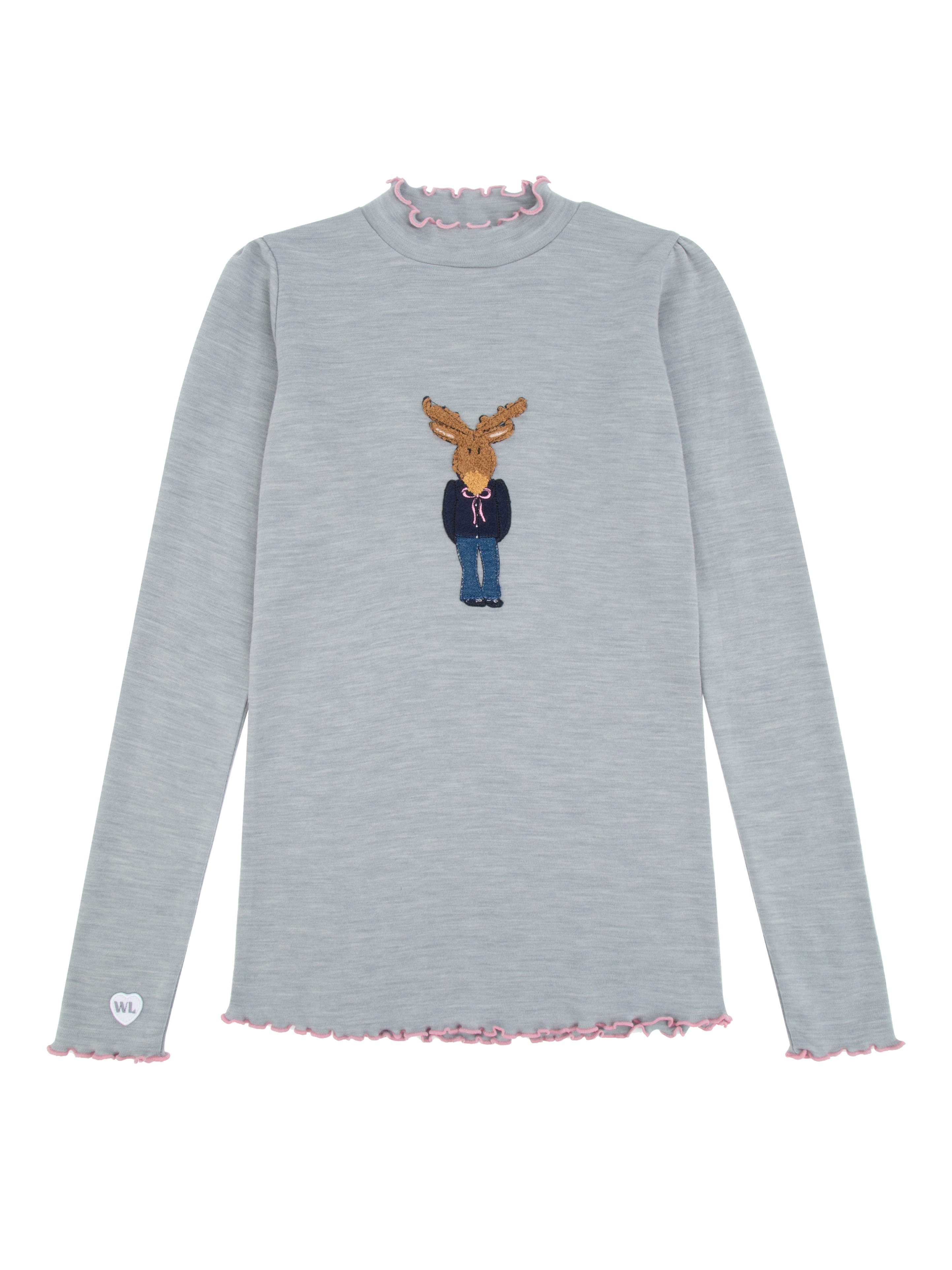 Harpefossen Merino Sweater Grey Melange