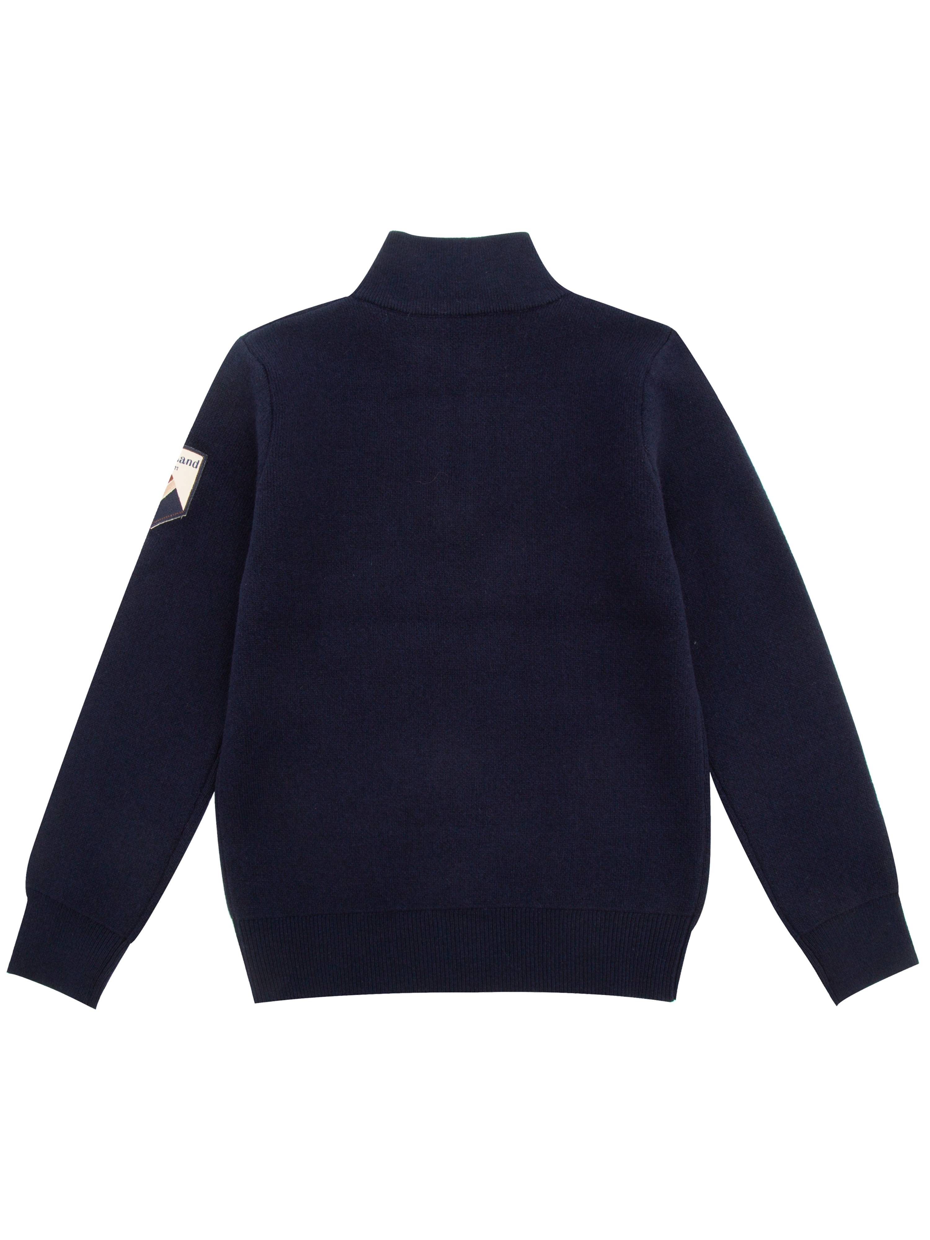 Hemsedal knitted half zip Kids Dark Blue