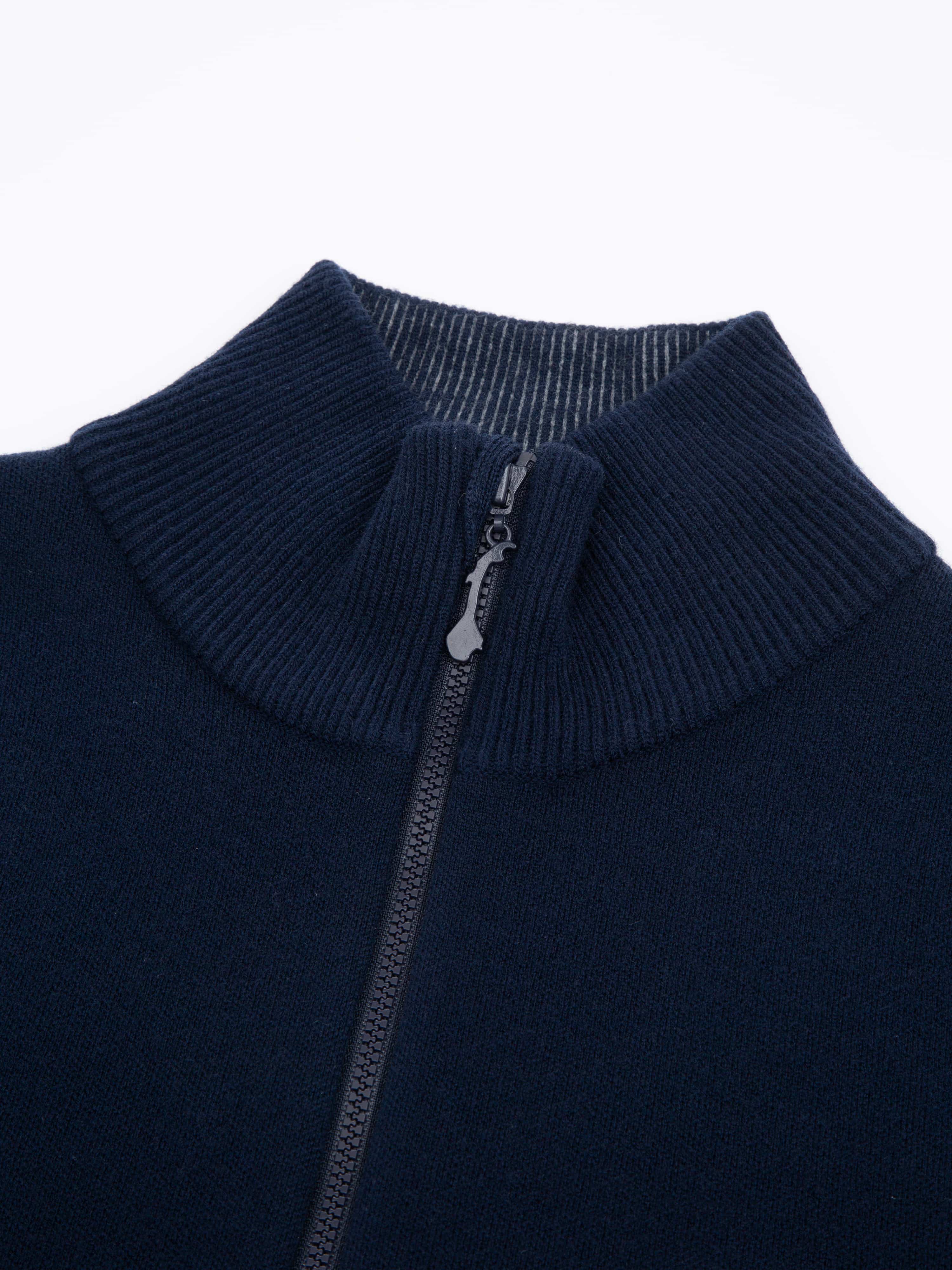 Hemsedal Knitted Merino Jacket Dark Blue