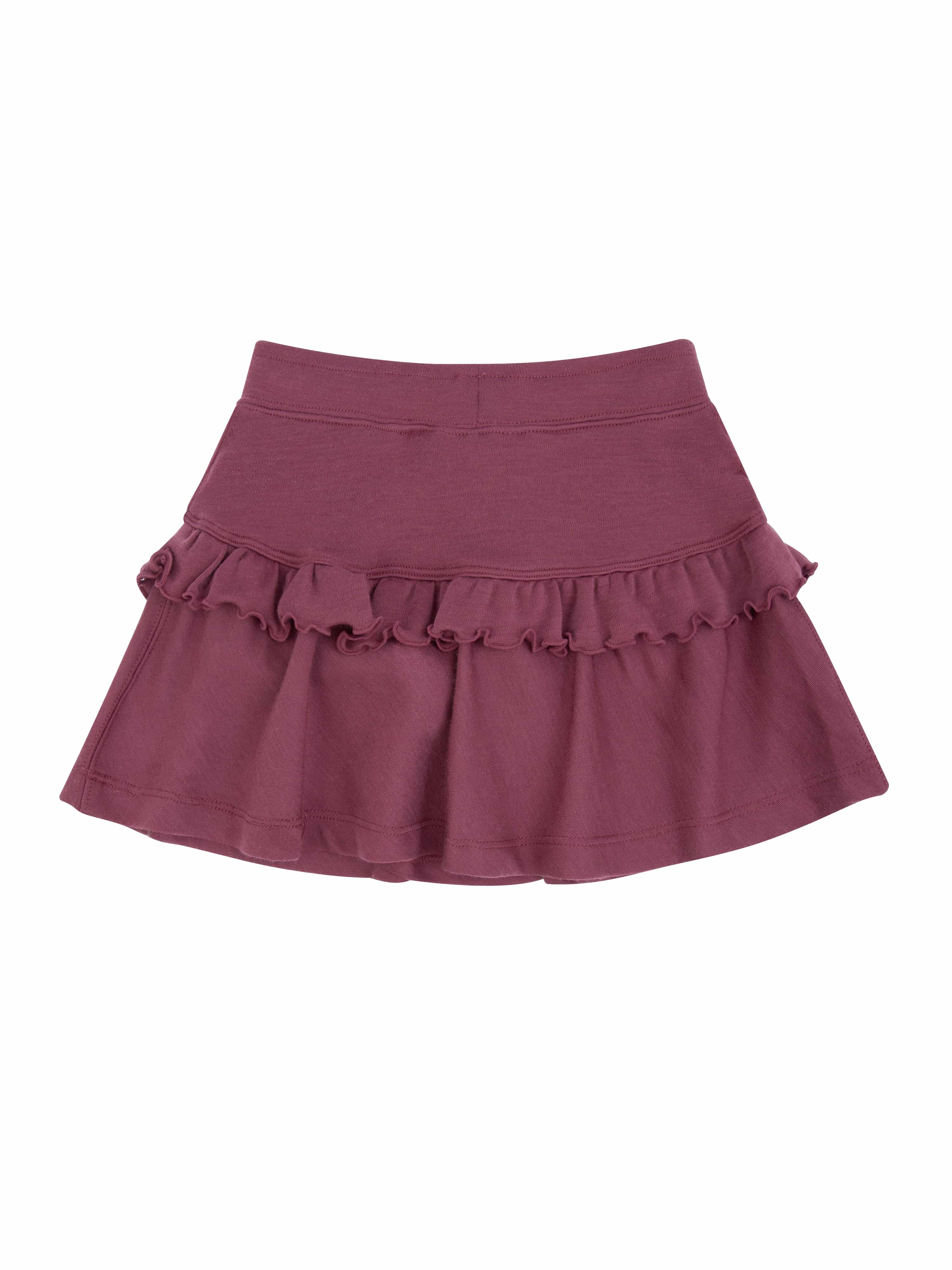 Sandefjord Wool Skirt With Cord Details Dark Blush
