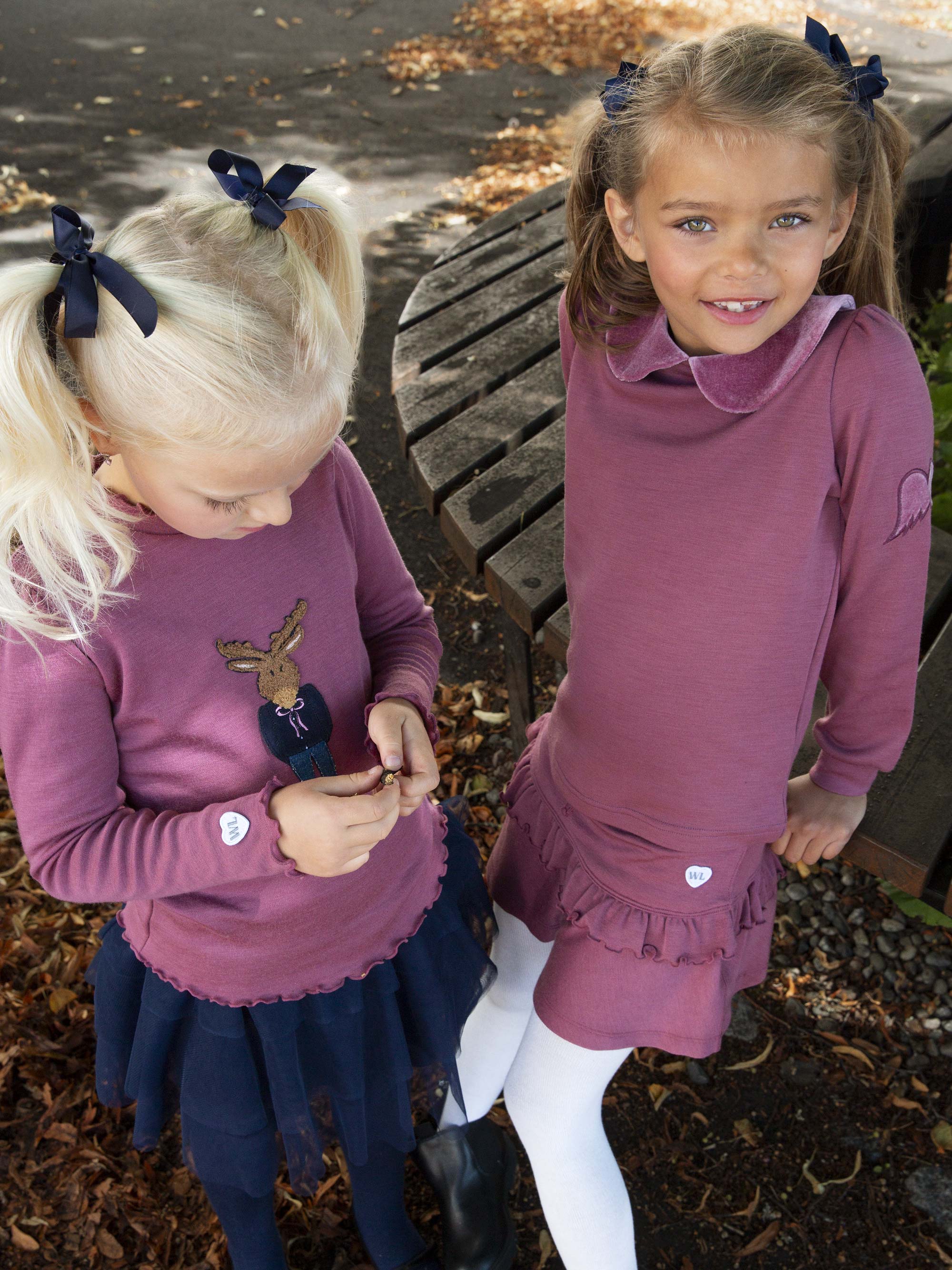 Sandefjord Wool Skirt With Cord Details Dark Blush