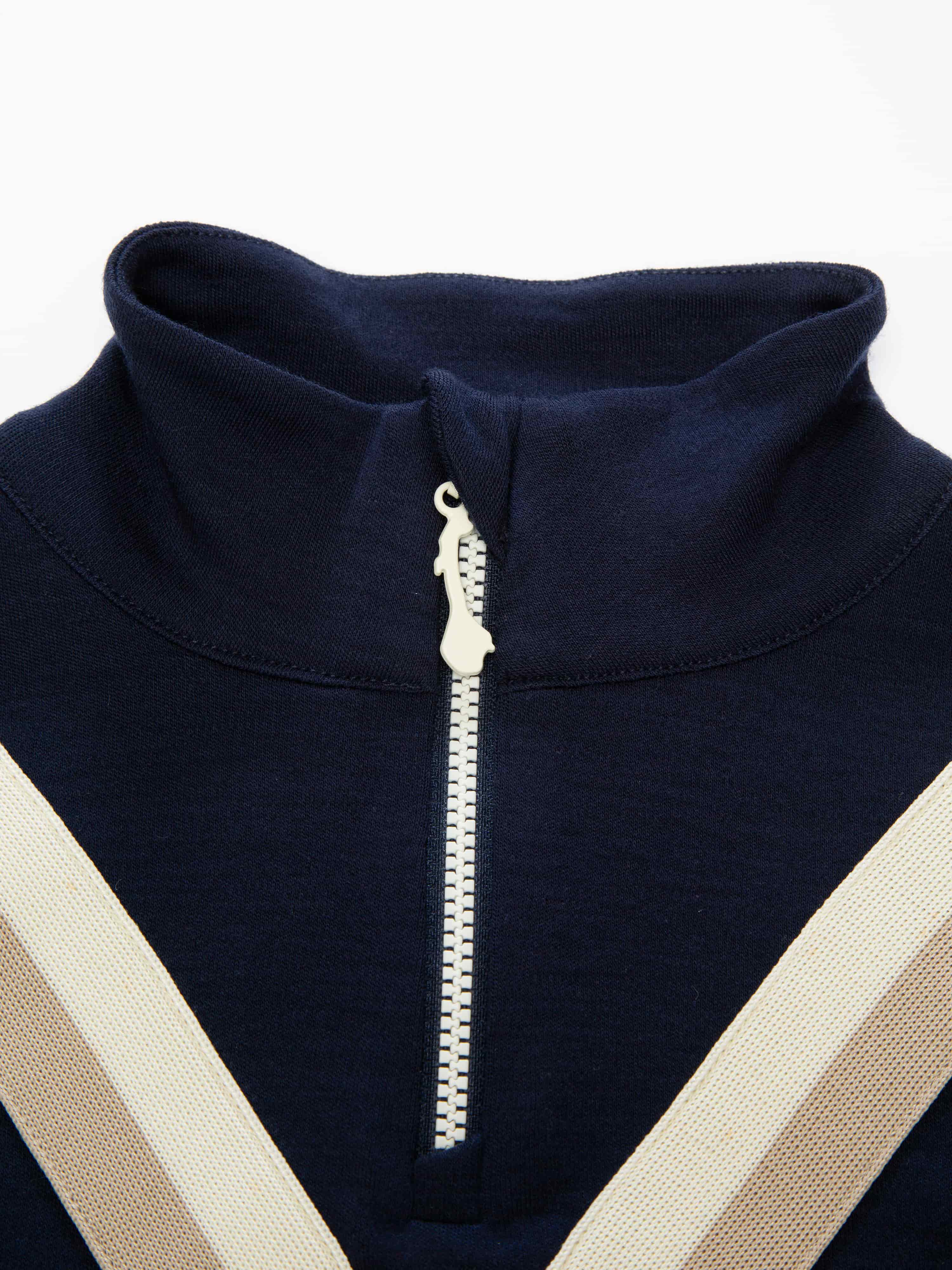 Skarslia Merino Half-zip Top Blue Ink