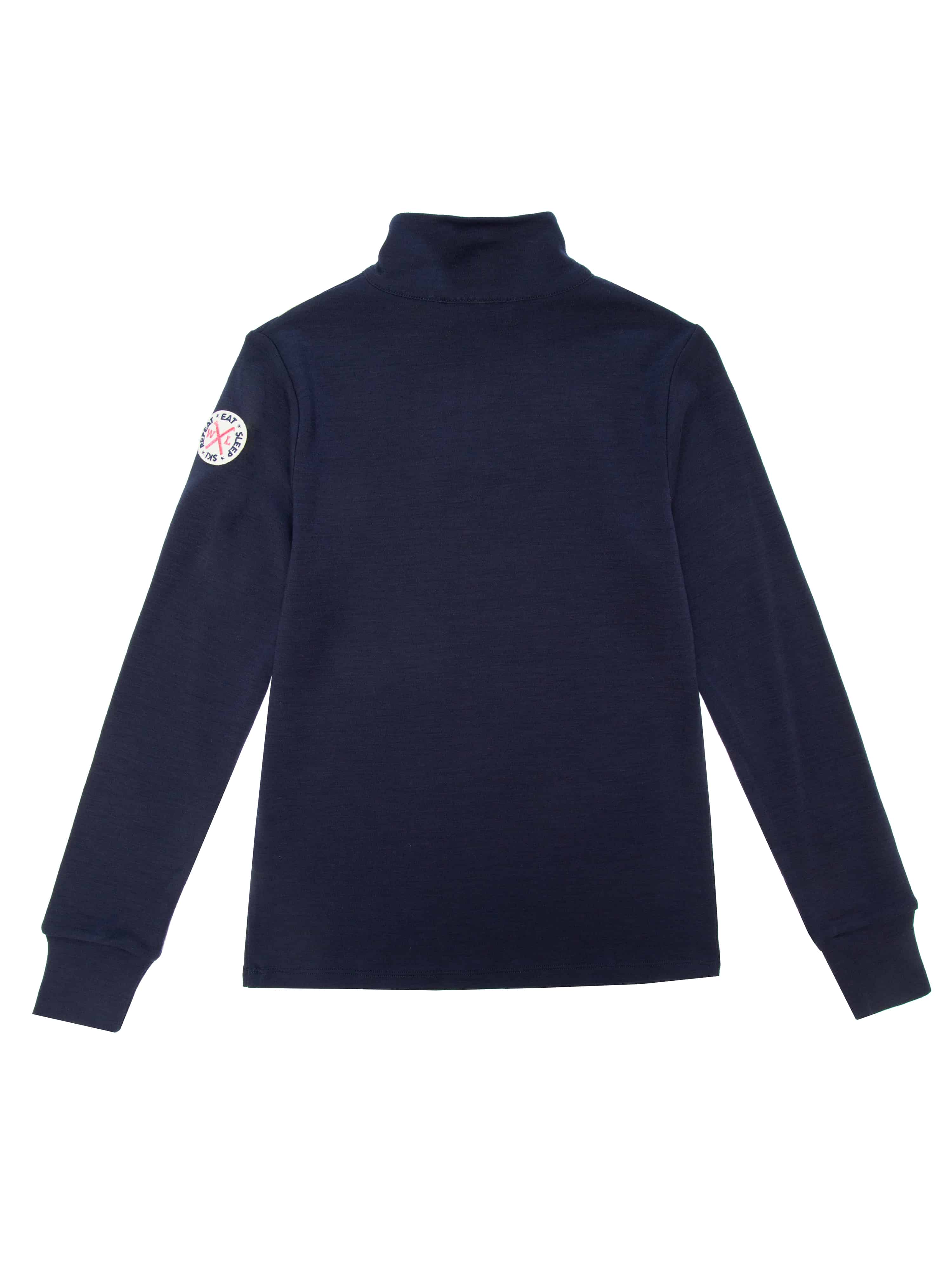 Skarslia Merino Half-zip Top Blue Ink
