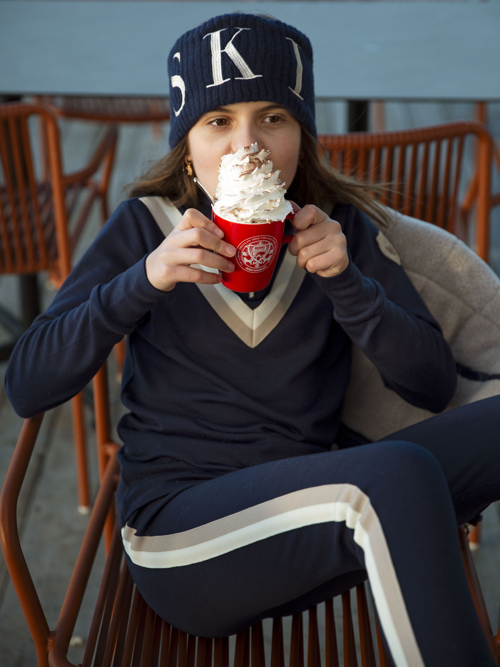 Skarslia Tights Kids Blue Ink