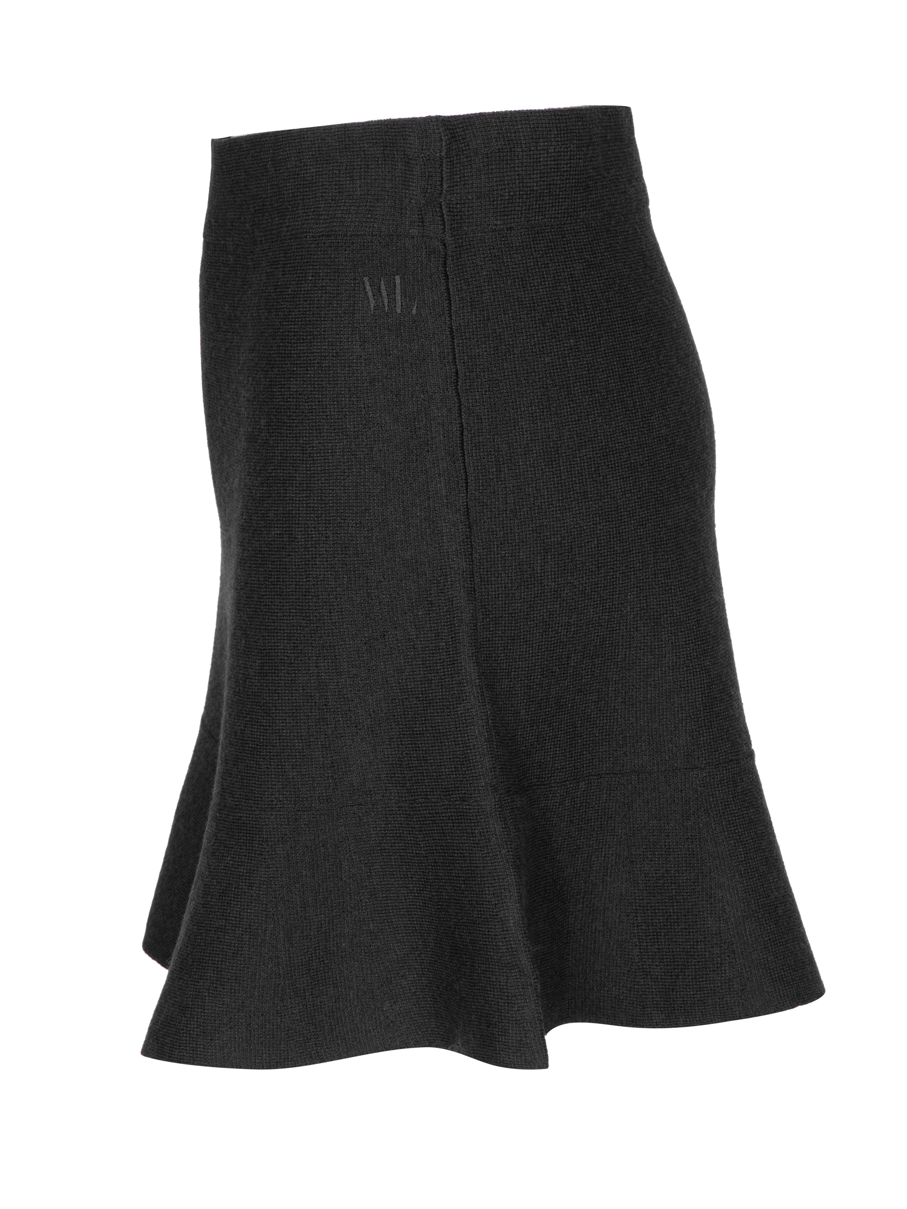 Fongen Wool Skirt Charcoal grey
