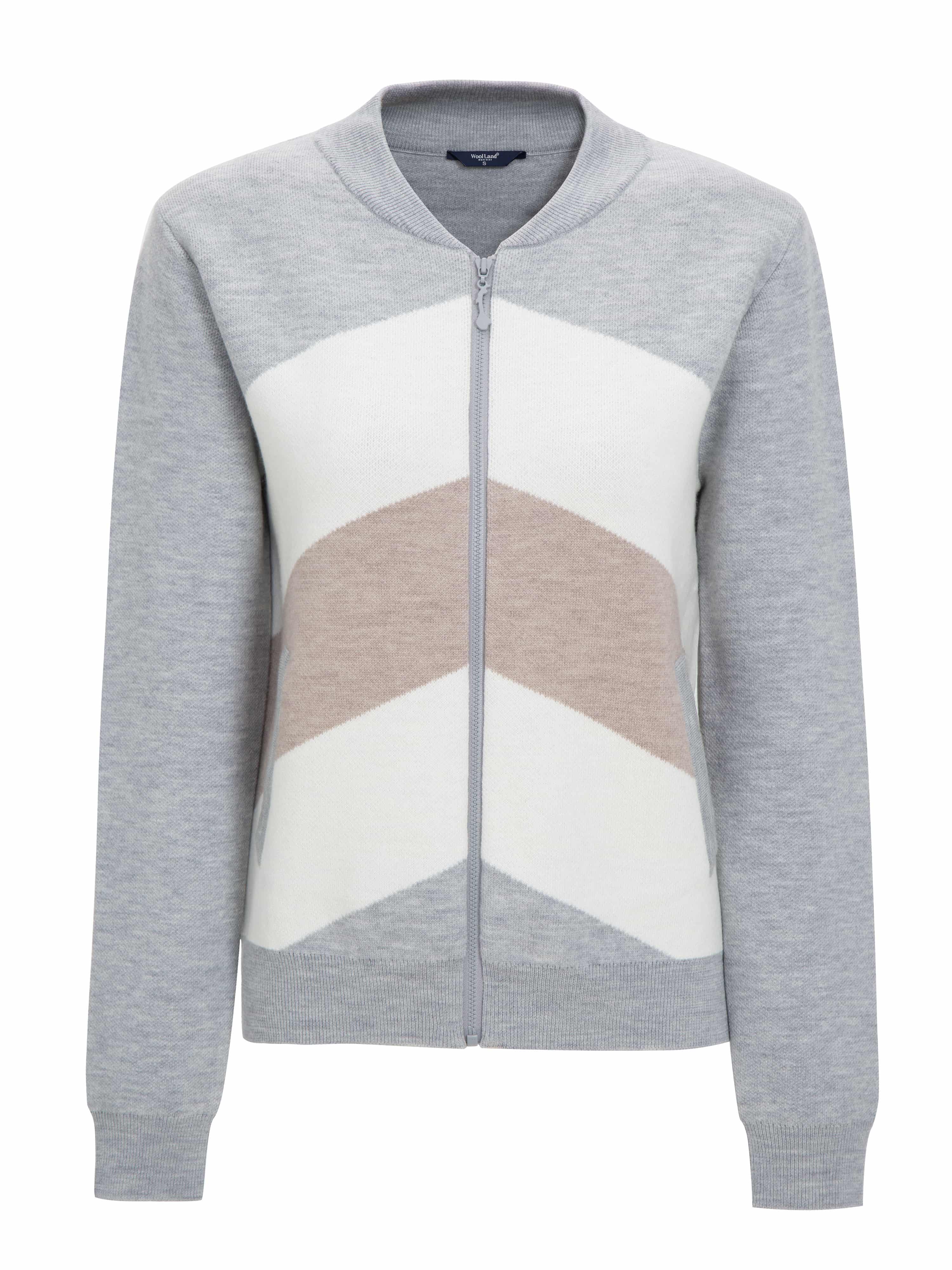 Hemsedal Knitted Bomber Jacket Grey Melange