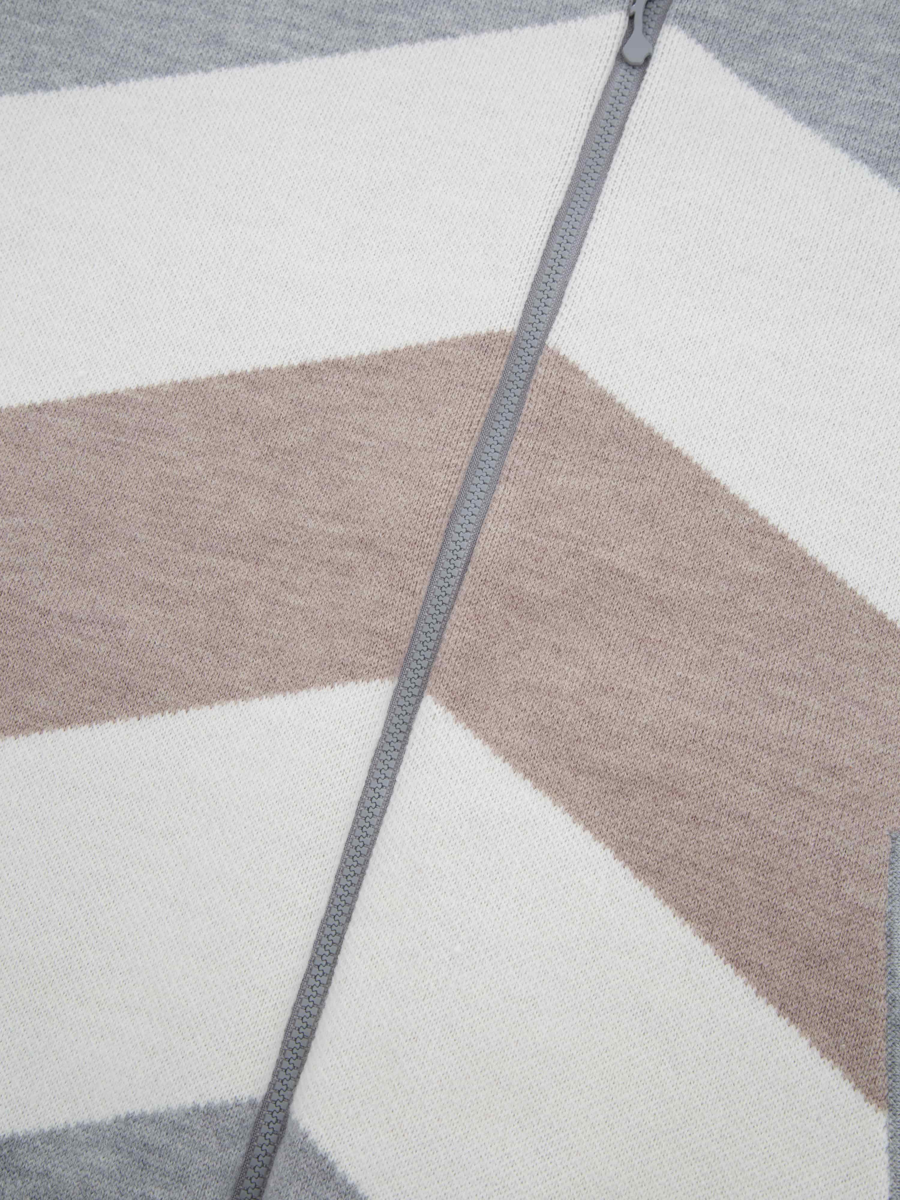 Hemsedal Knitted Bomber Jacket Grey Melange