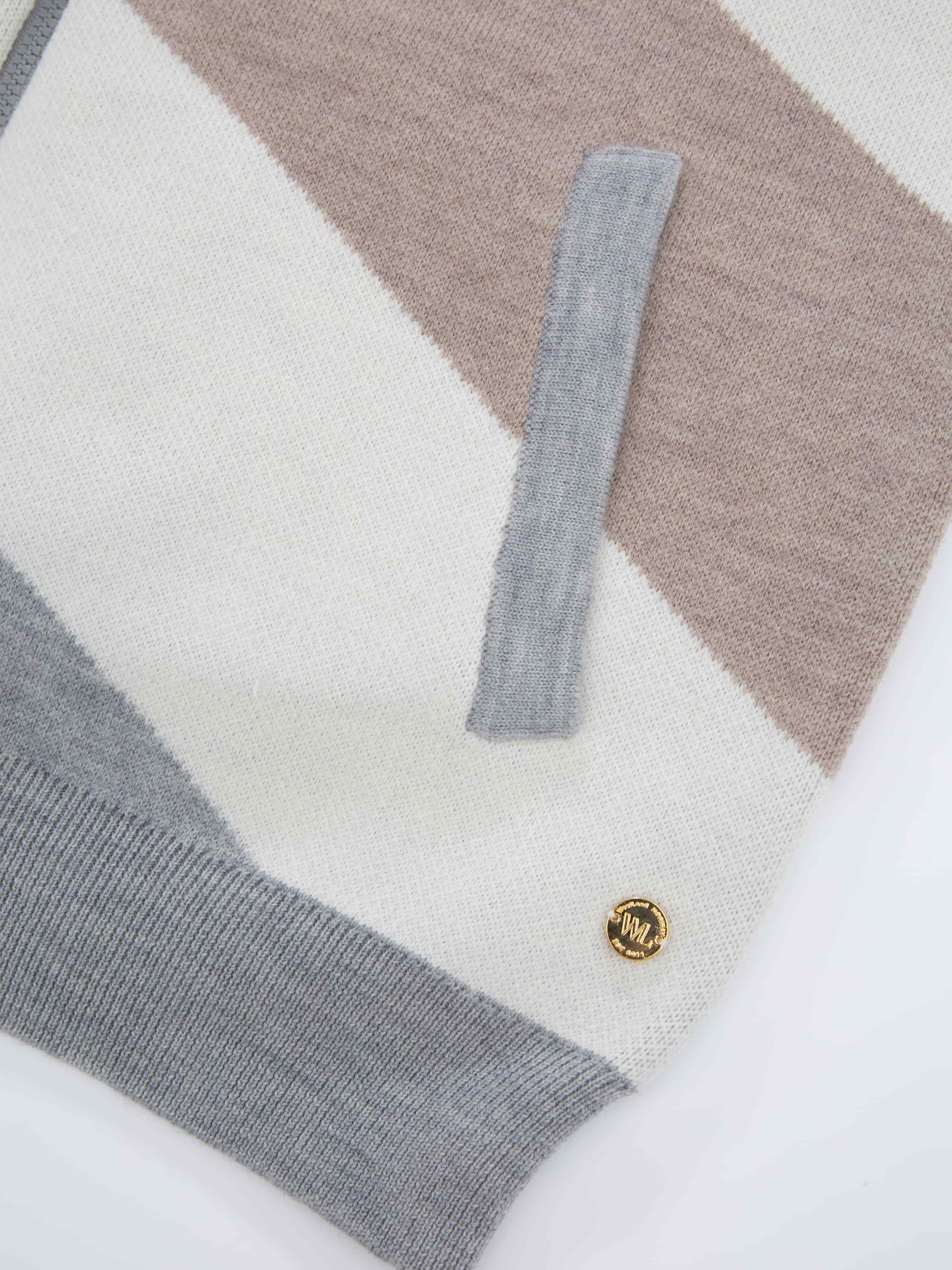 Hemsedal Knitted Bomber Jacket Grey Melange