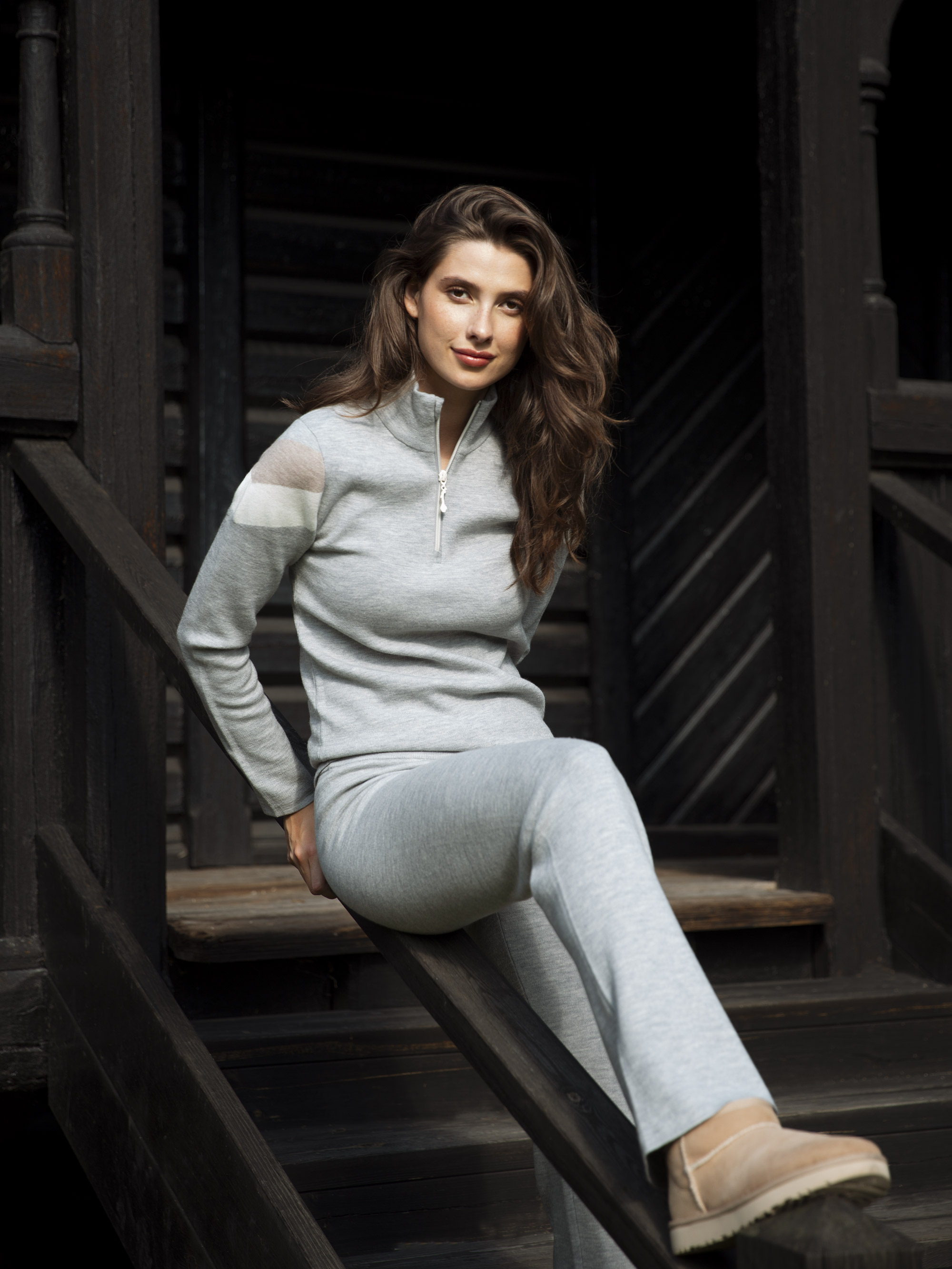 Hemsedal Knitted Pants Grey Melange