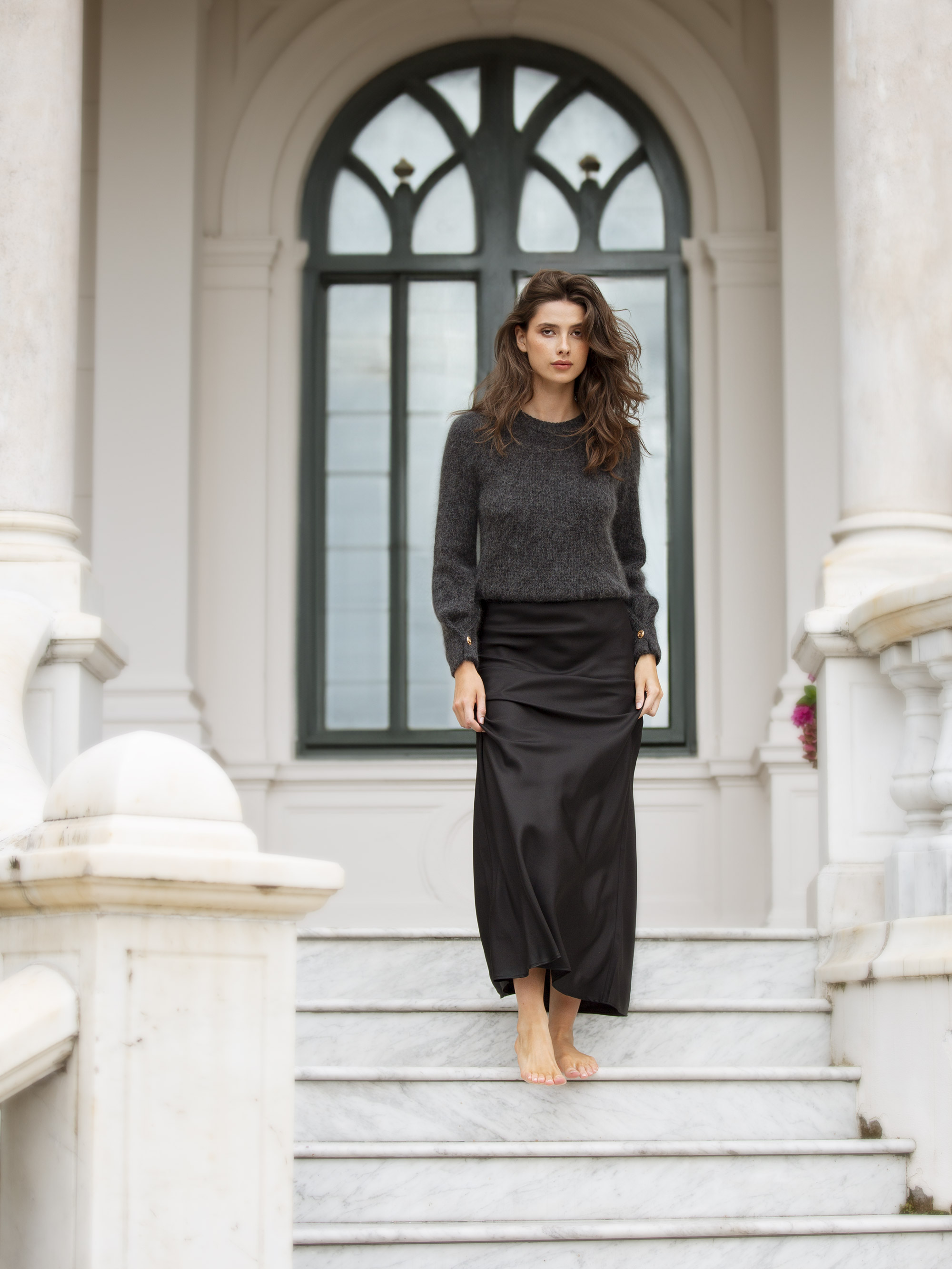 Lista Knitted Sweater Grey