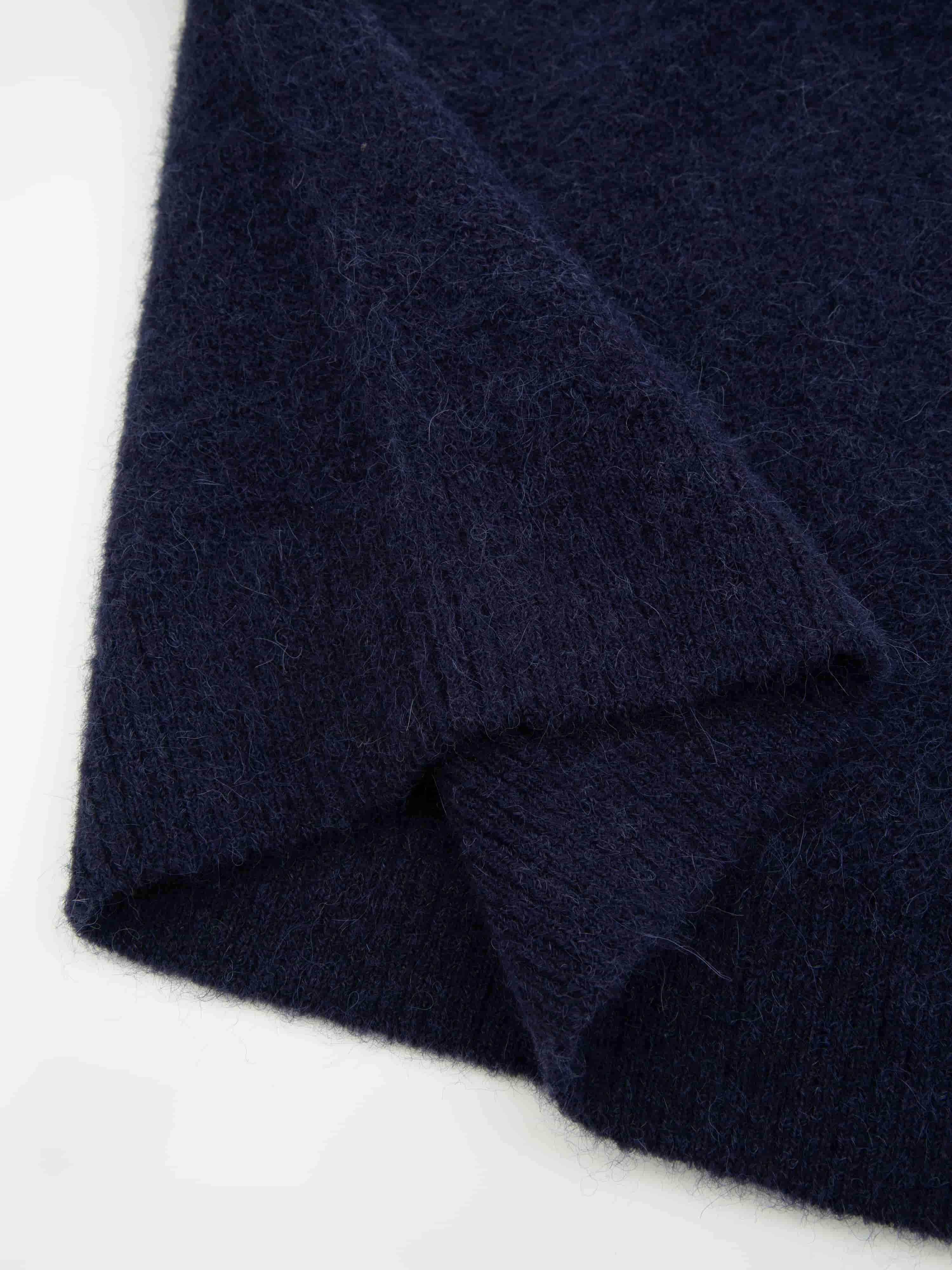 Loen Alpaca Wool Knit Sweater Blue Ink