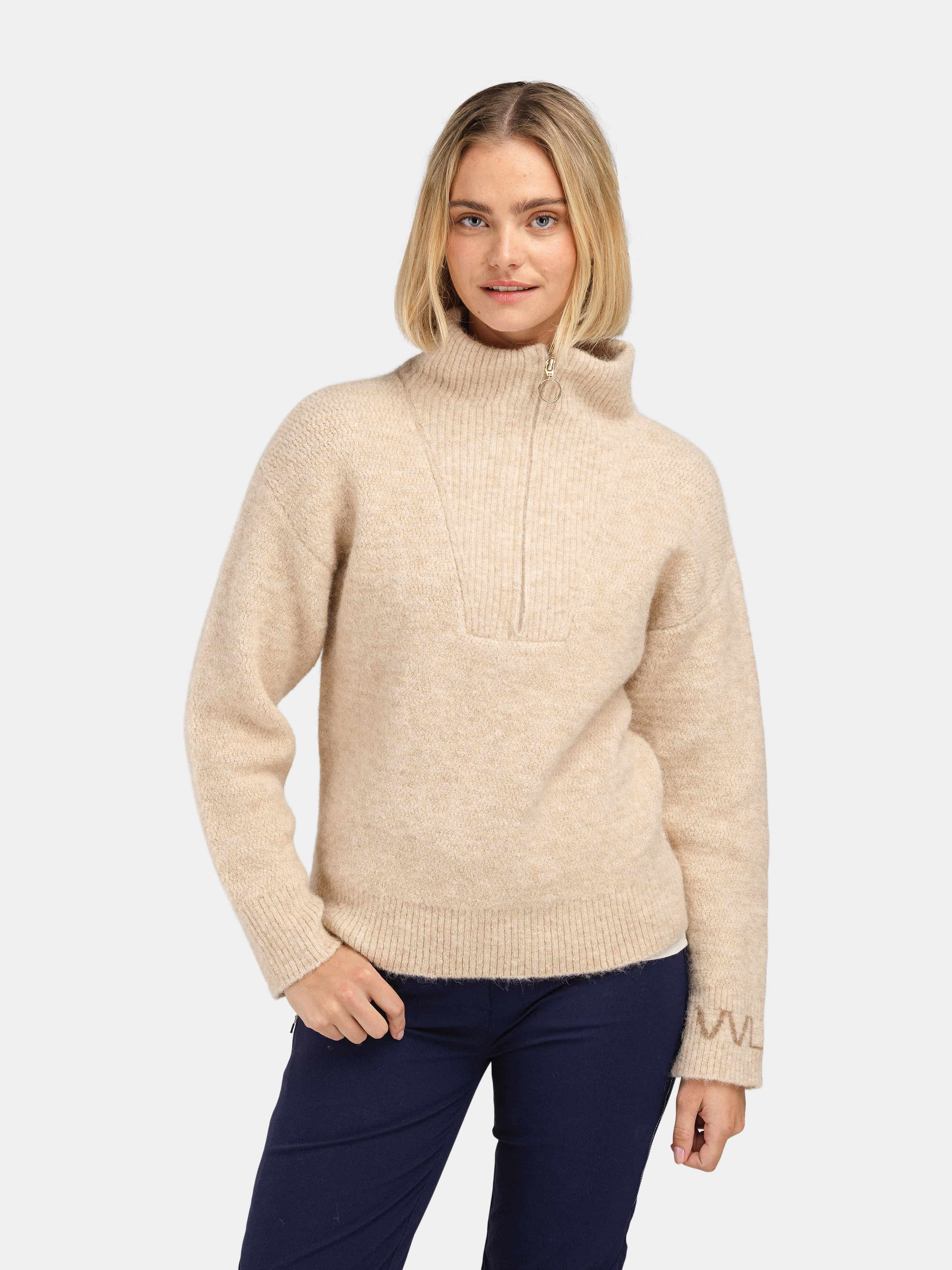 Loen Alpaca Wool Knit Sweater Sand Dunes