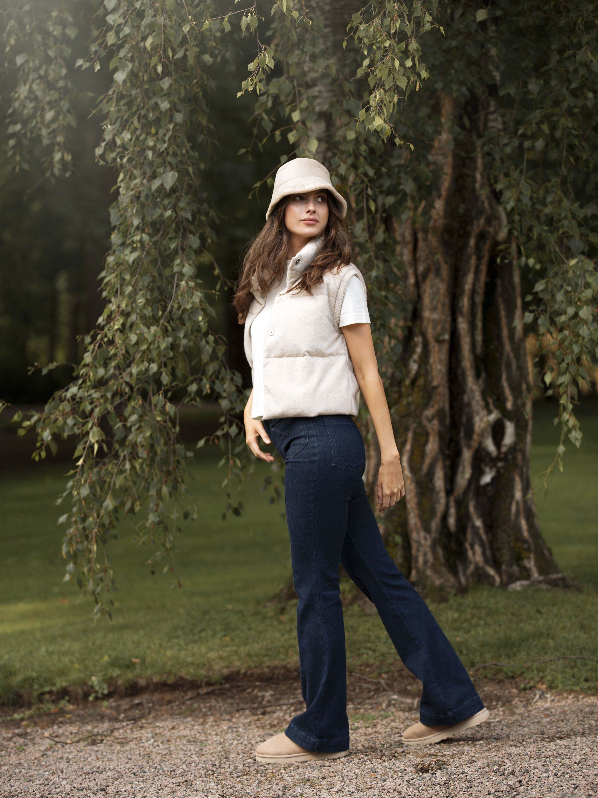 Loftet Cashmere Vest Light Sand Melange