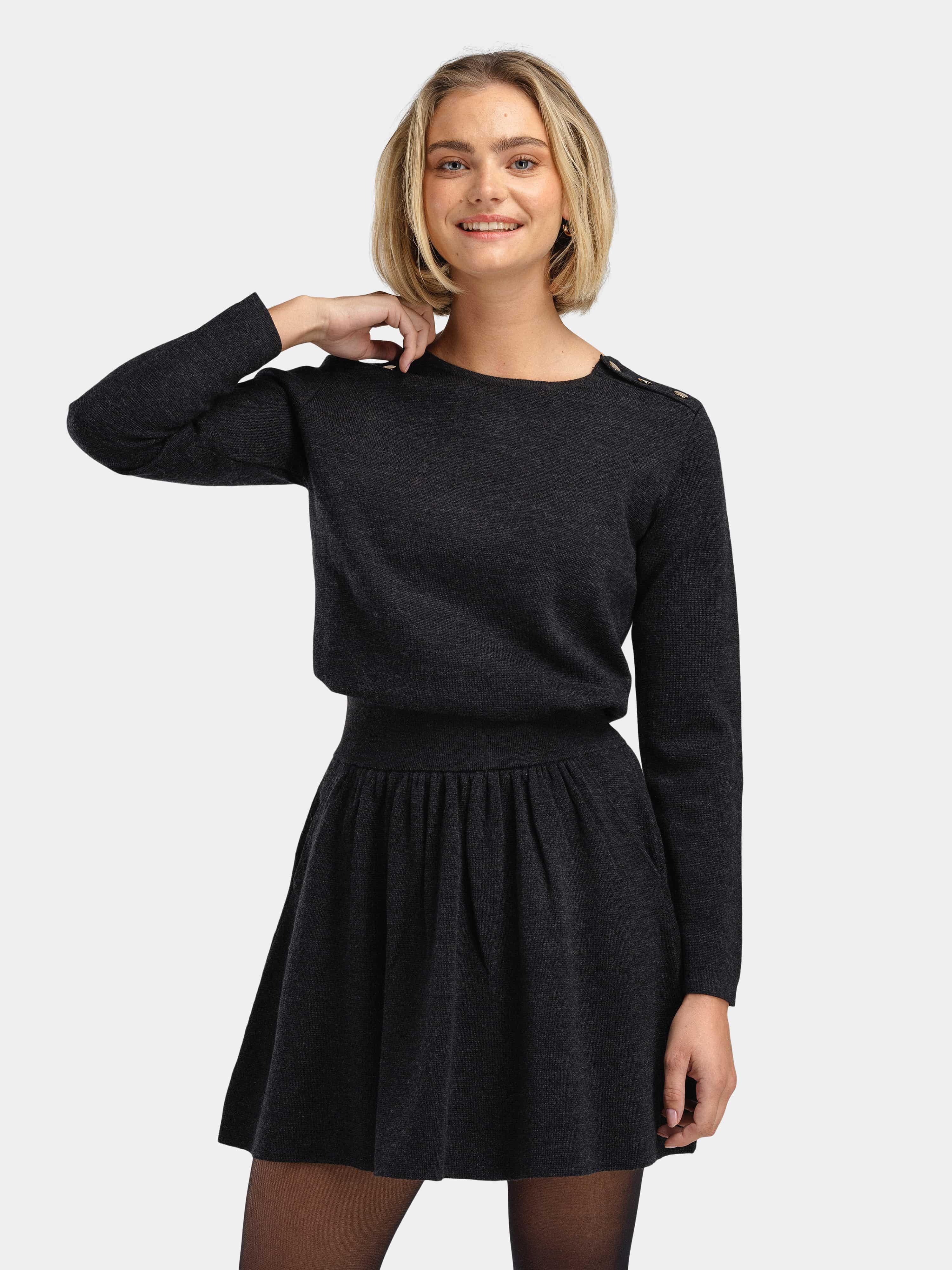 Moltinden Wool Skirt Dark Grey