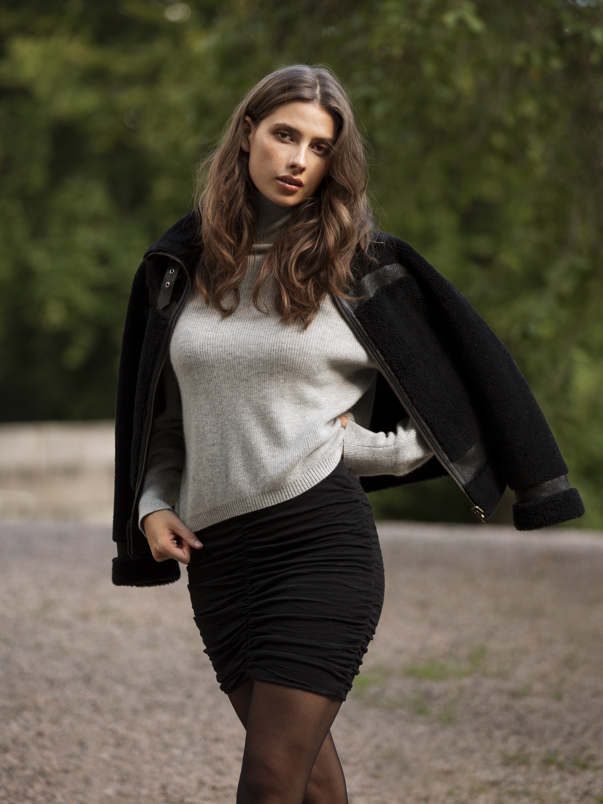 Saksi Wool Skirt Black