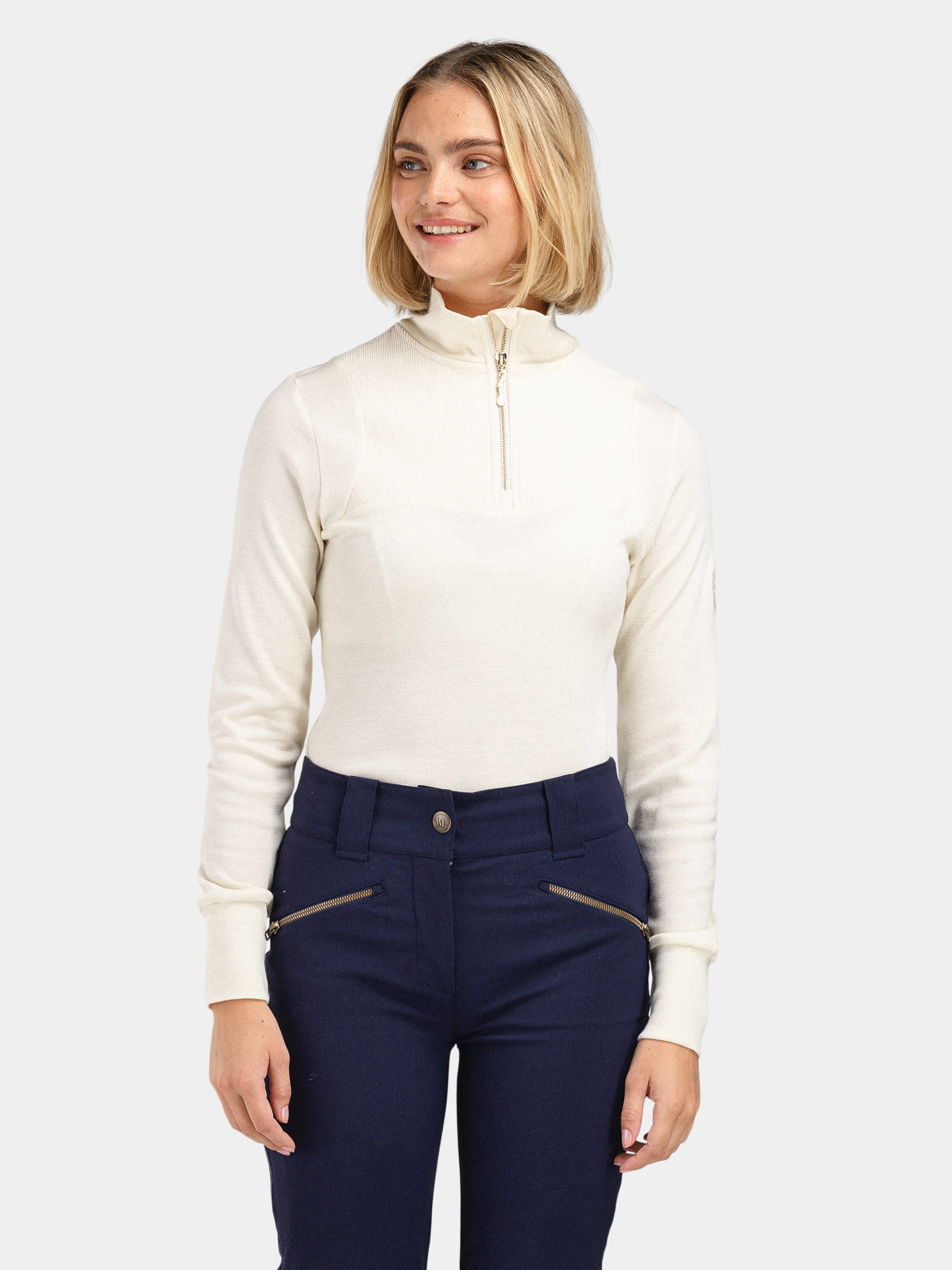 Sirdal Merino Half-zip White Swan