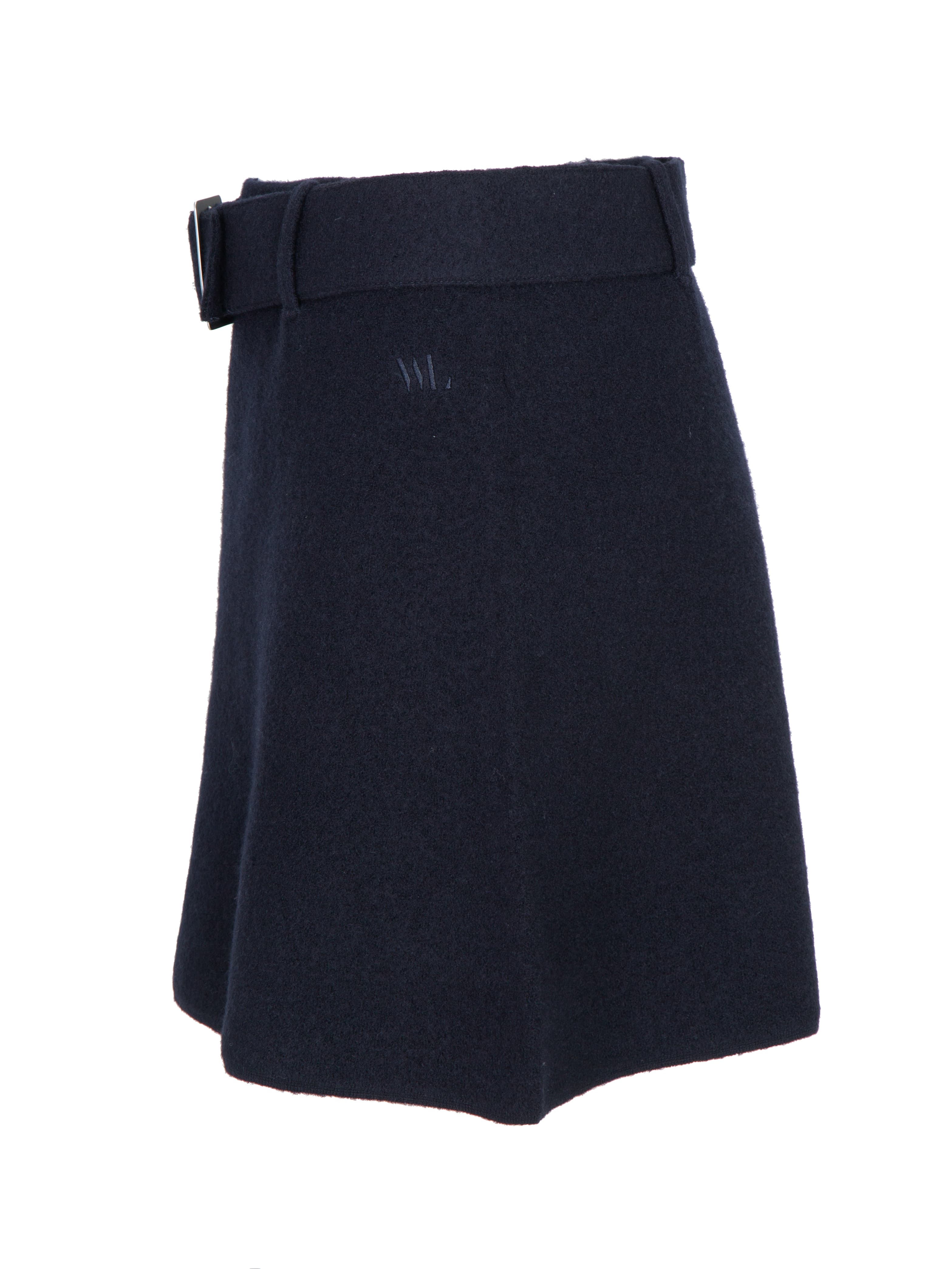 Slettmarkpiggen Buclé Skjørt Dark Blue