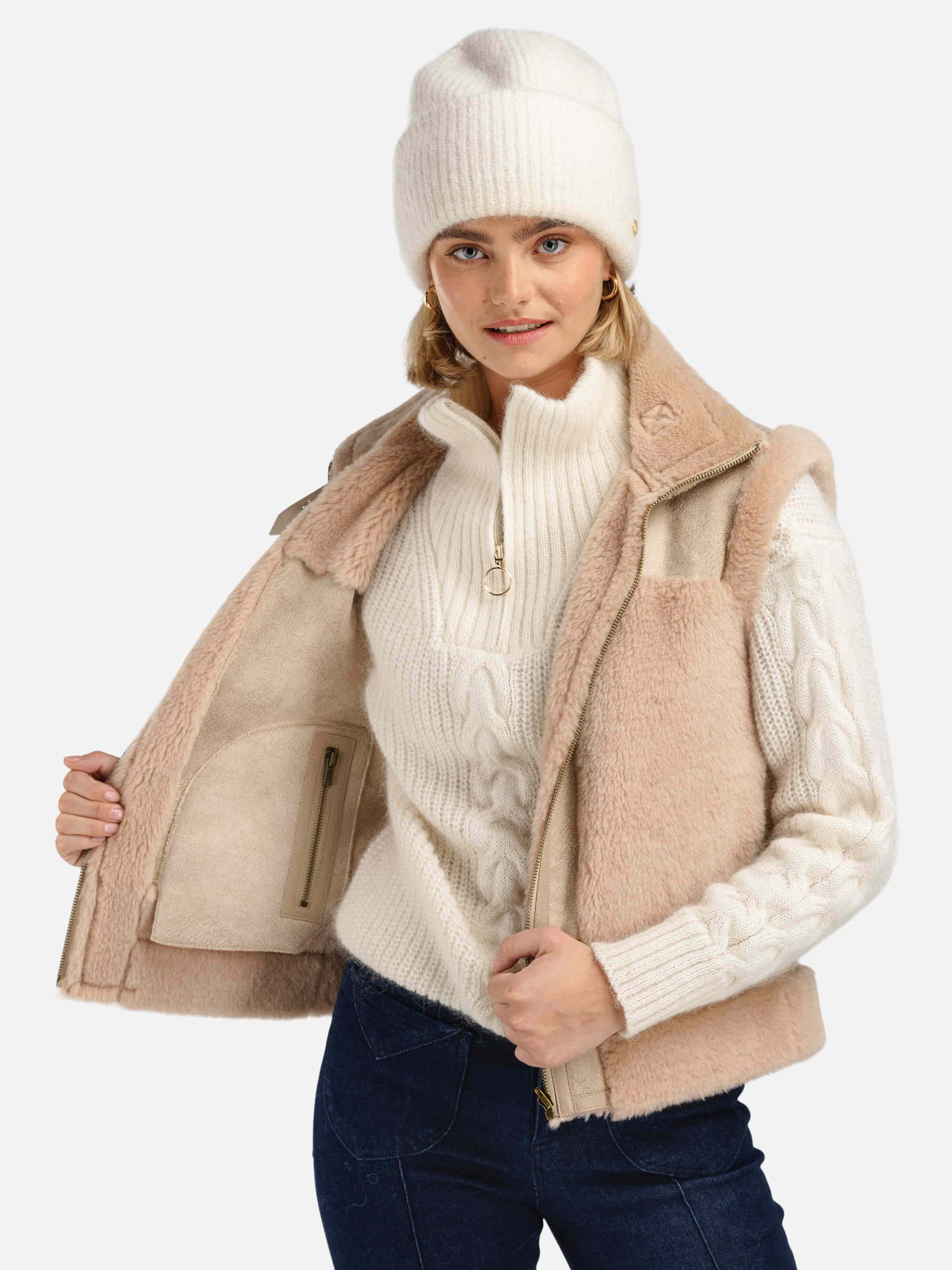 Solveggen Pilé Vest  Champagne